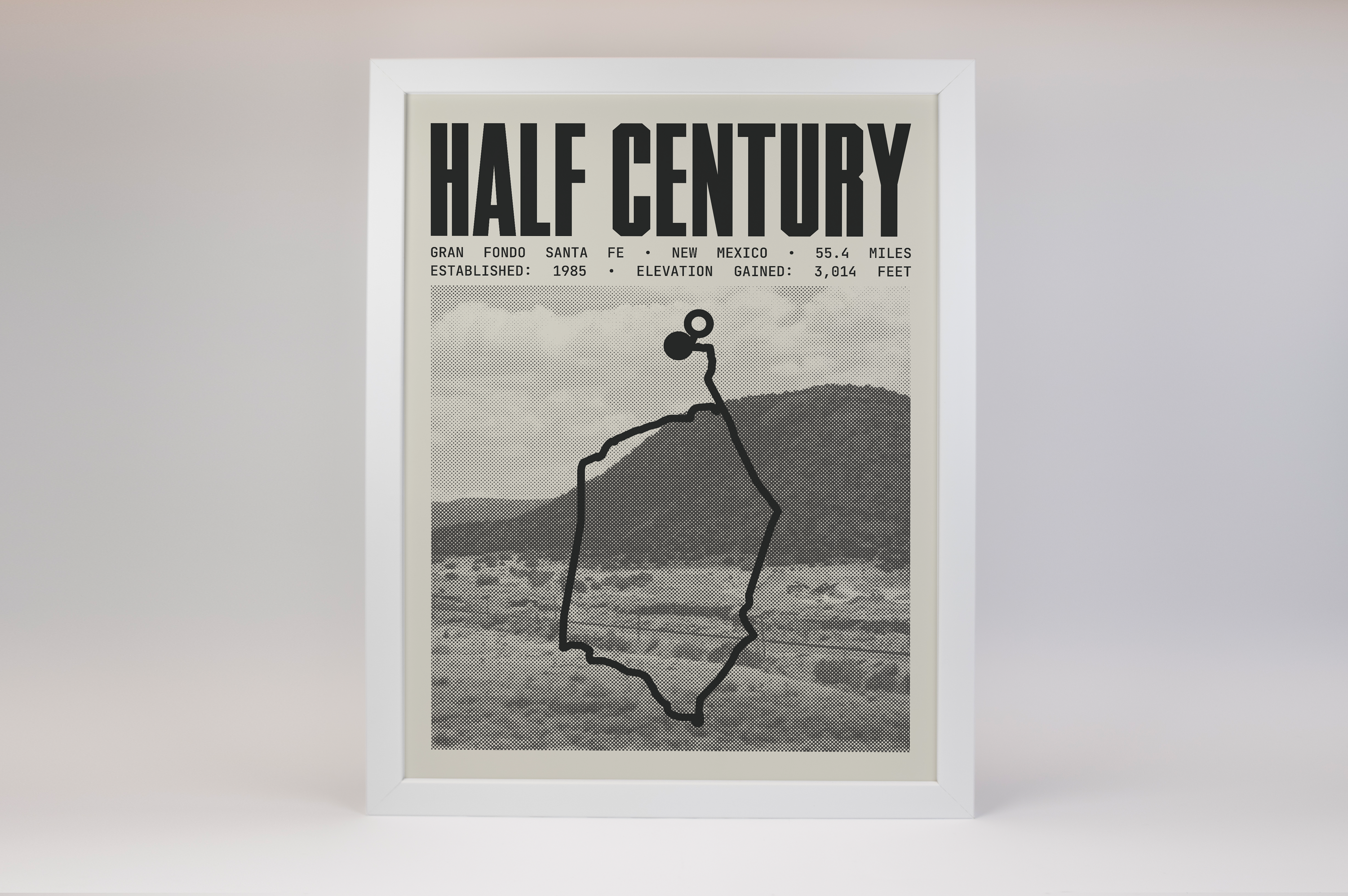 Gran Fondo Santa Fe - Half Century Route Poster