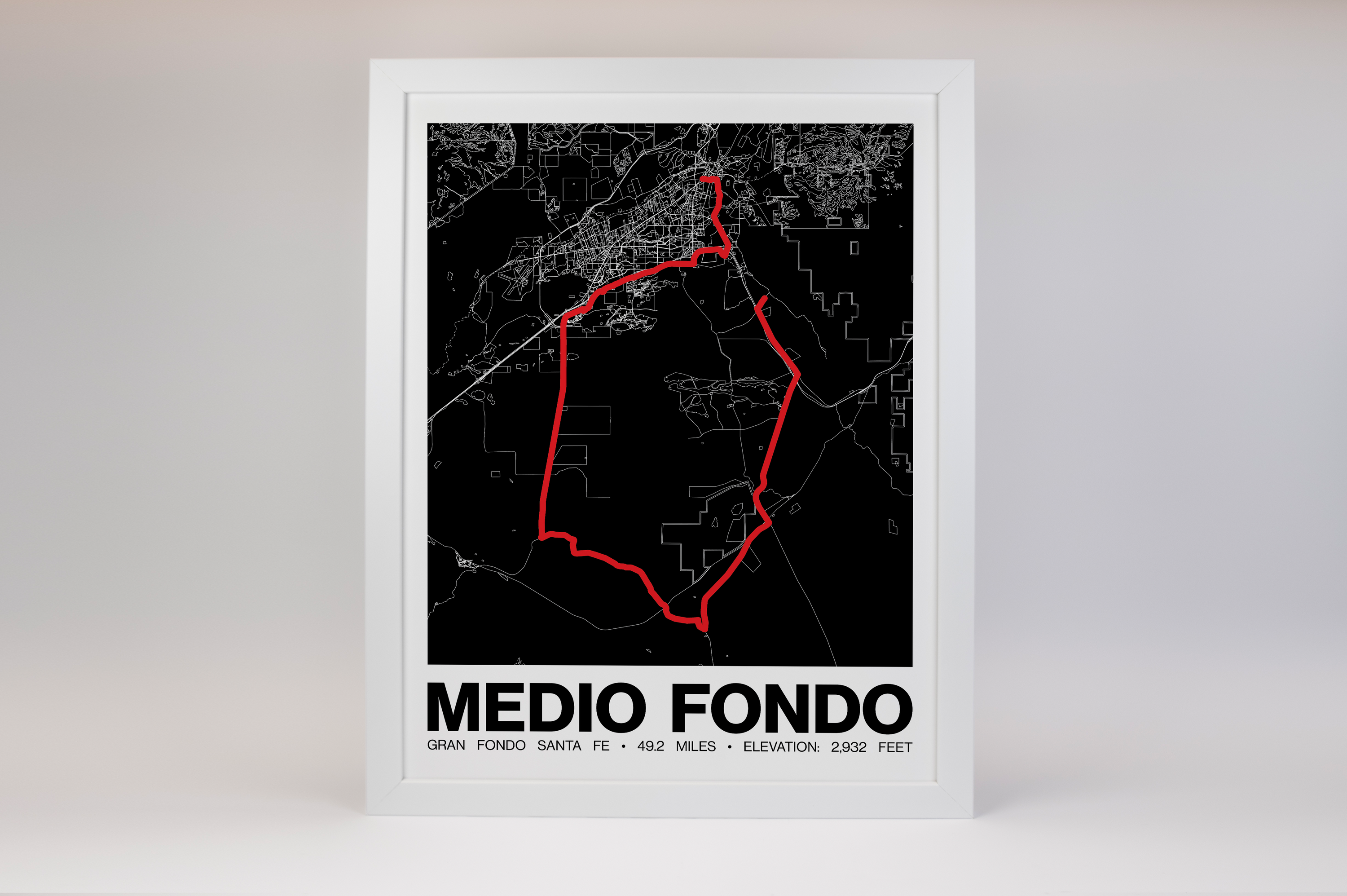 Gran Fondo Santa Fe Medio Fondo Poster - Grid Style