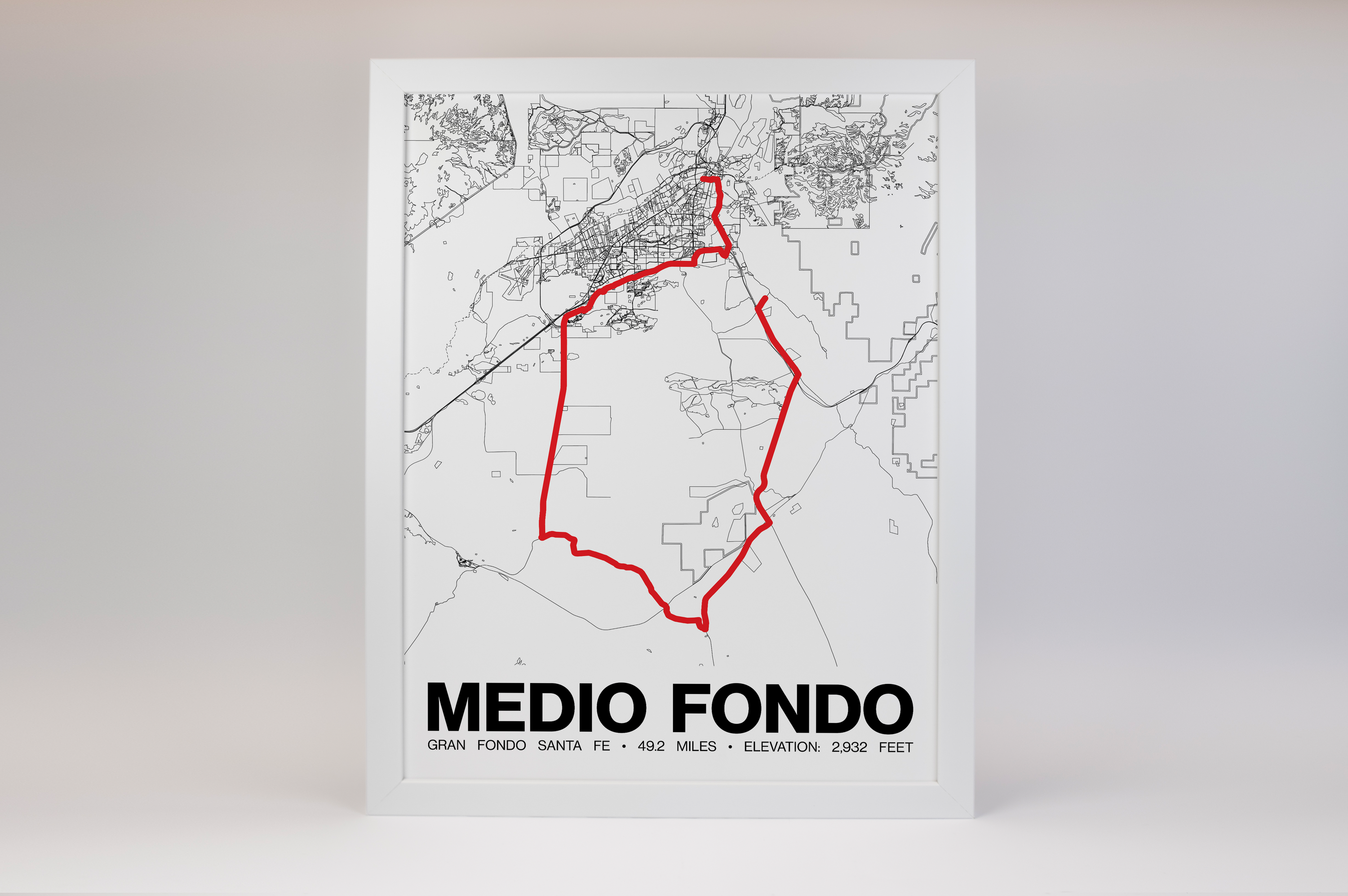 Gran Fondo Santa Fe Medio Fondo Poster - Grid Style
