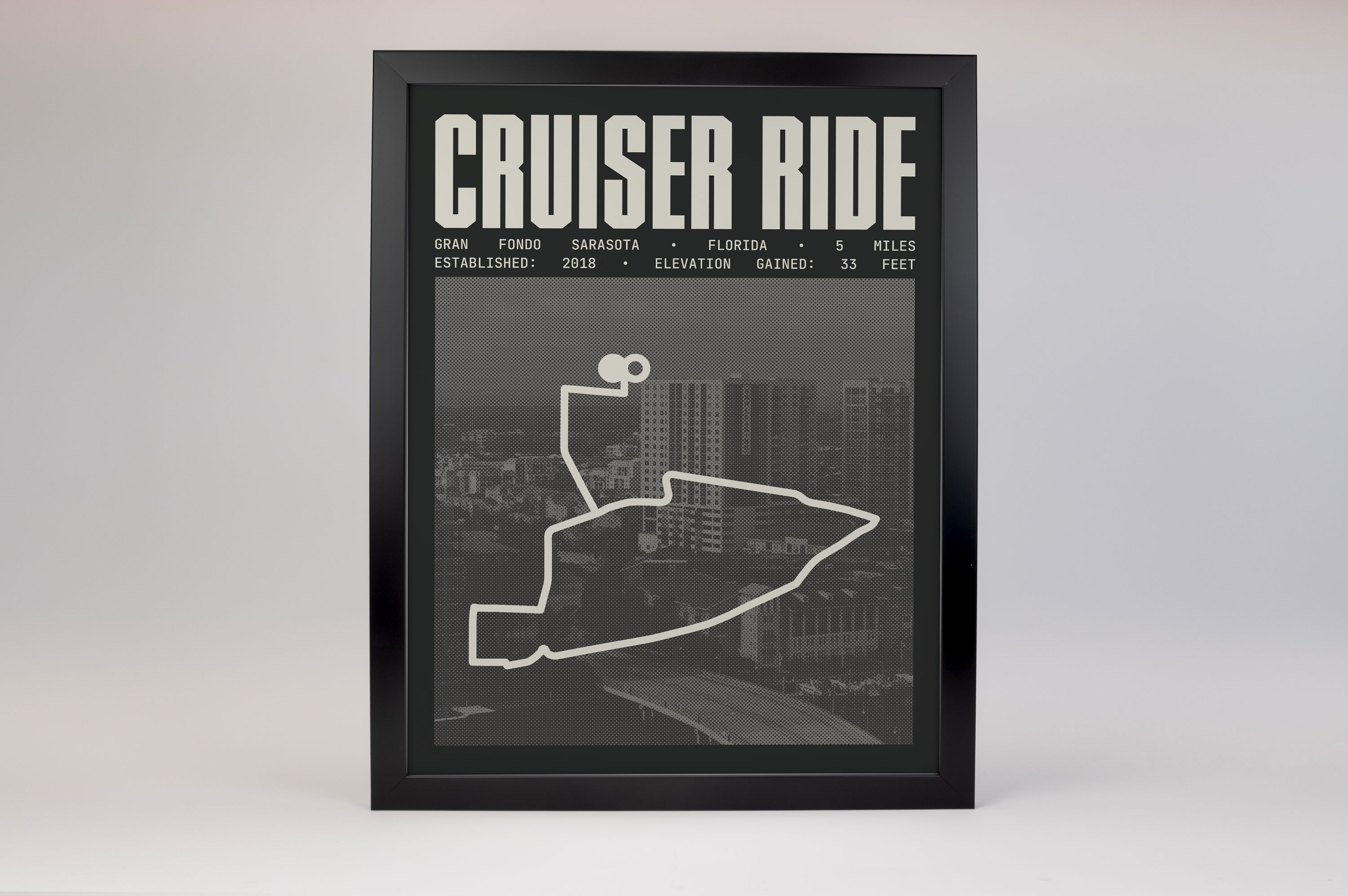 Gran Fondo Sarasota - Cruiser Ride Route Poster