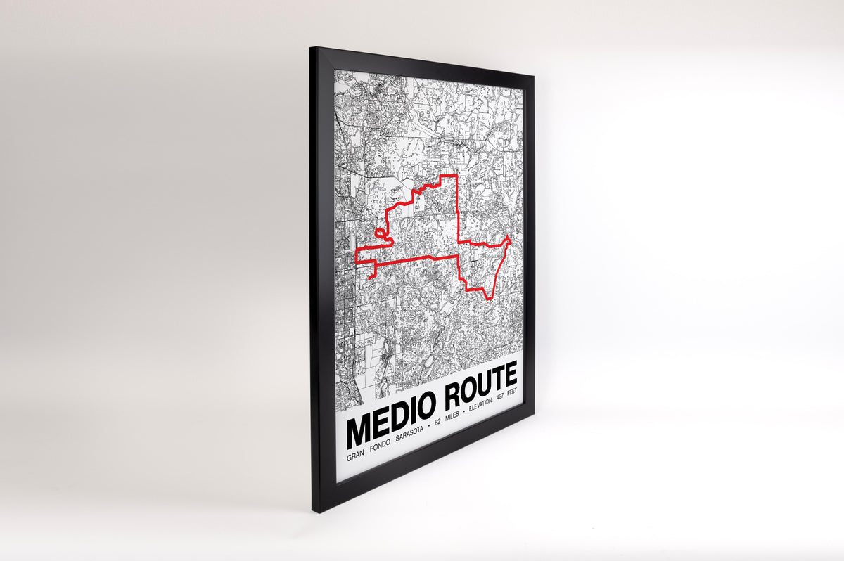 Gran Fondo Sarasota Medio Route - Grid Style