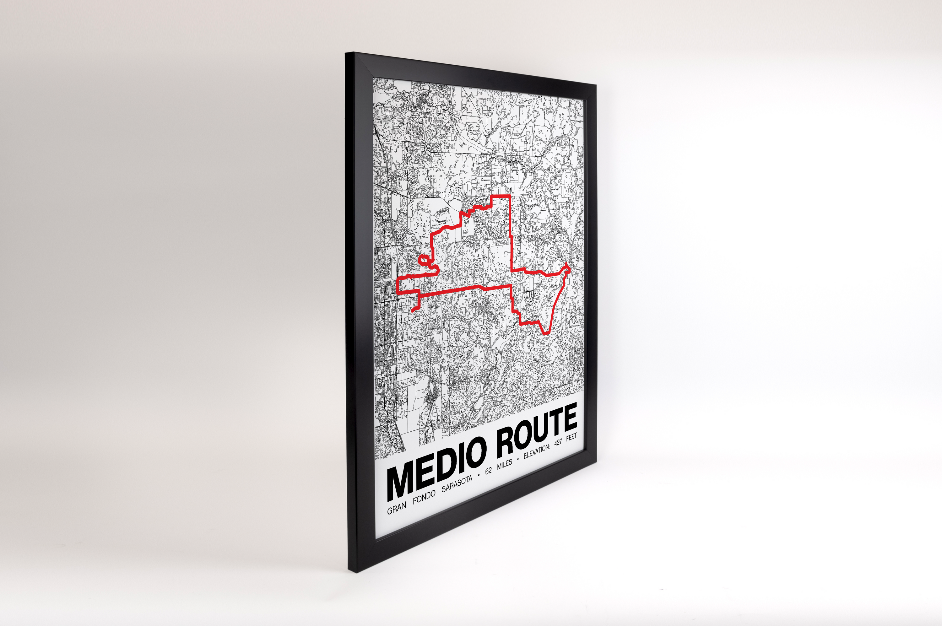 Gran Fondo Sarasota Medio Route - Grid Style