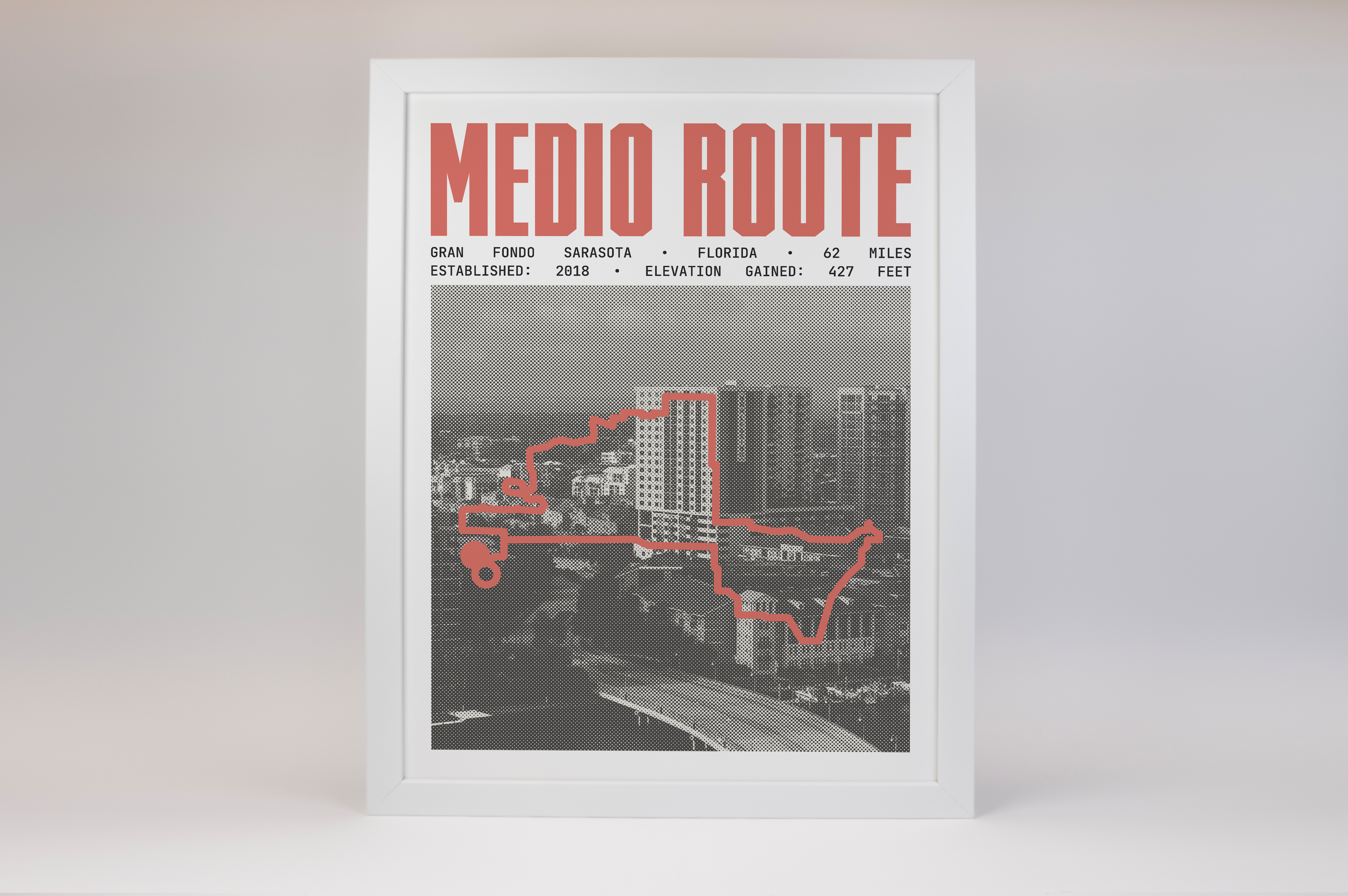 Gran Fondo Sarasota - Medio Route Poster