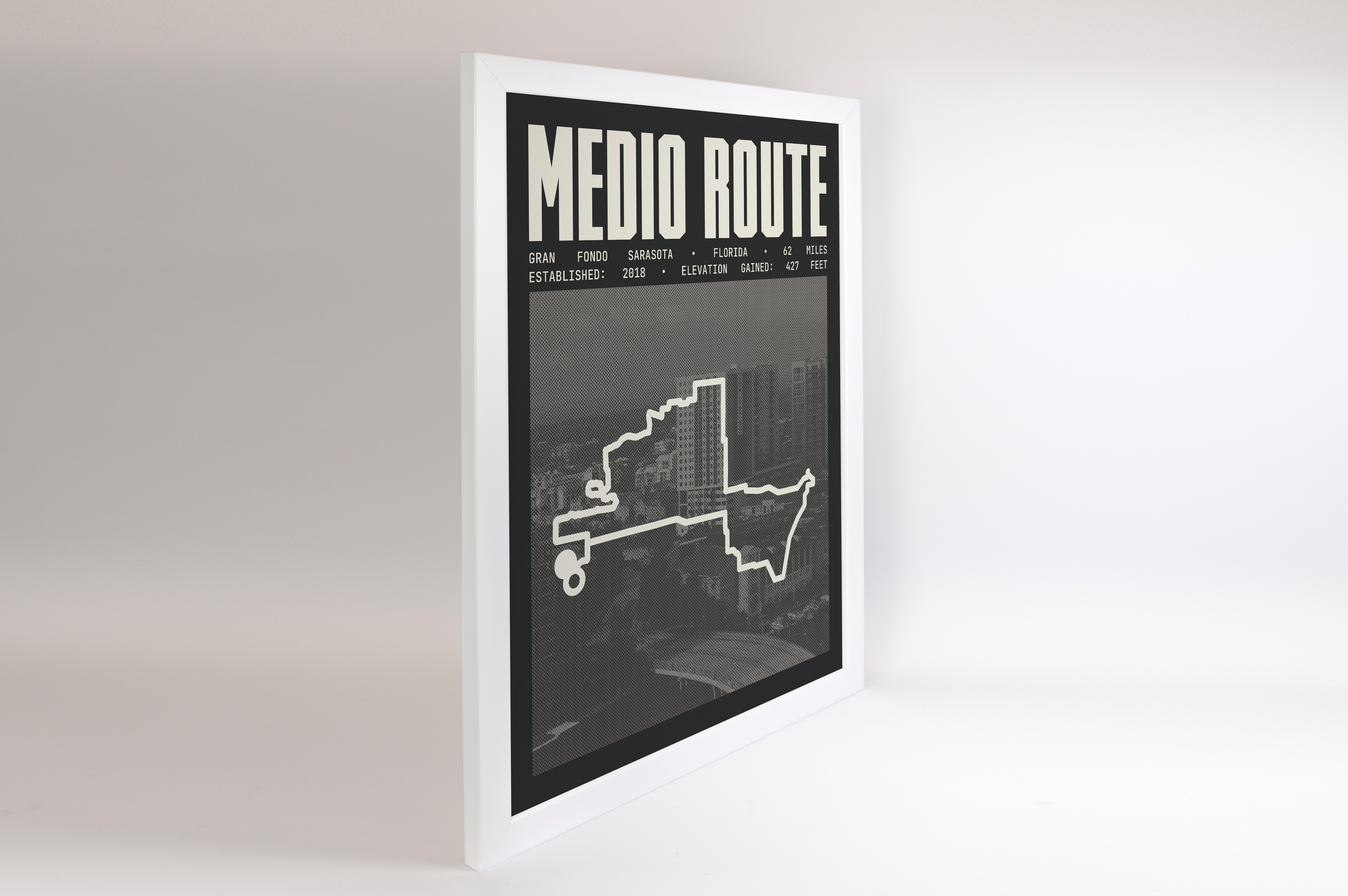 Gran Fondo Sarasota - Medio Route Poster