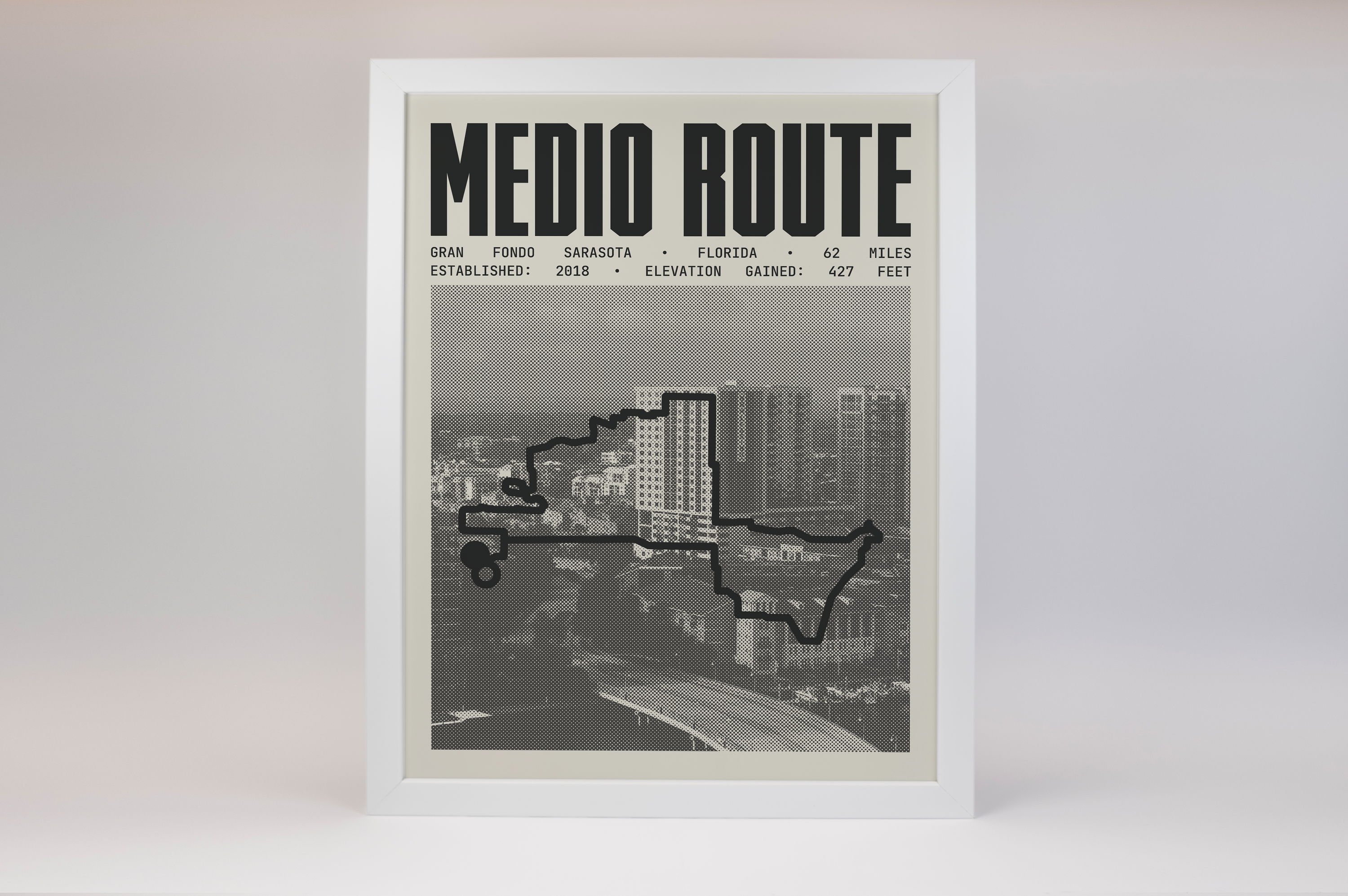 Gran Fondo Sarasota - Medio Route Poster