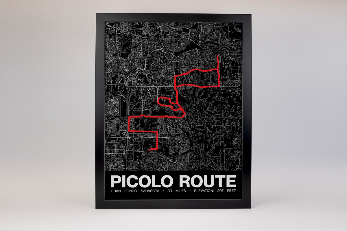 Gran Fondo Sarasota Picolo Route - Grid Style