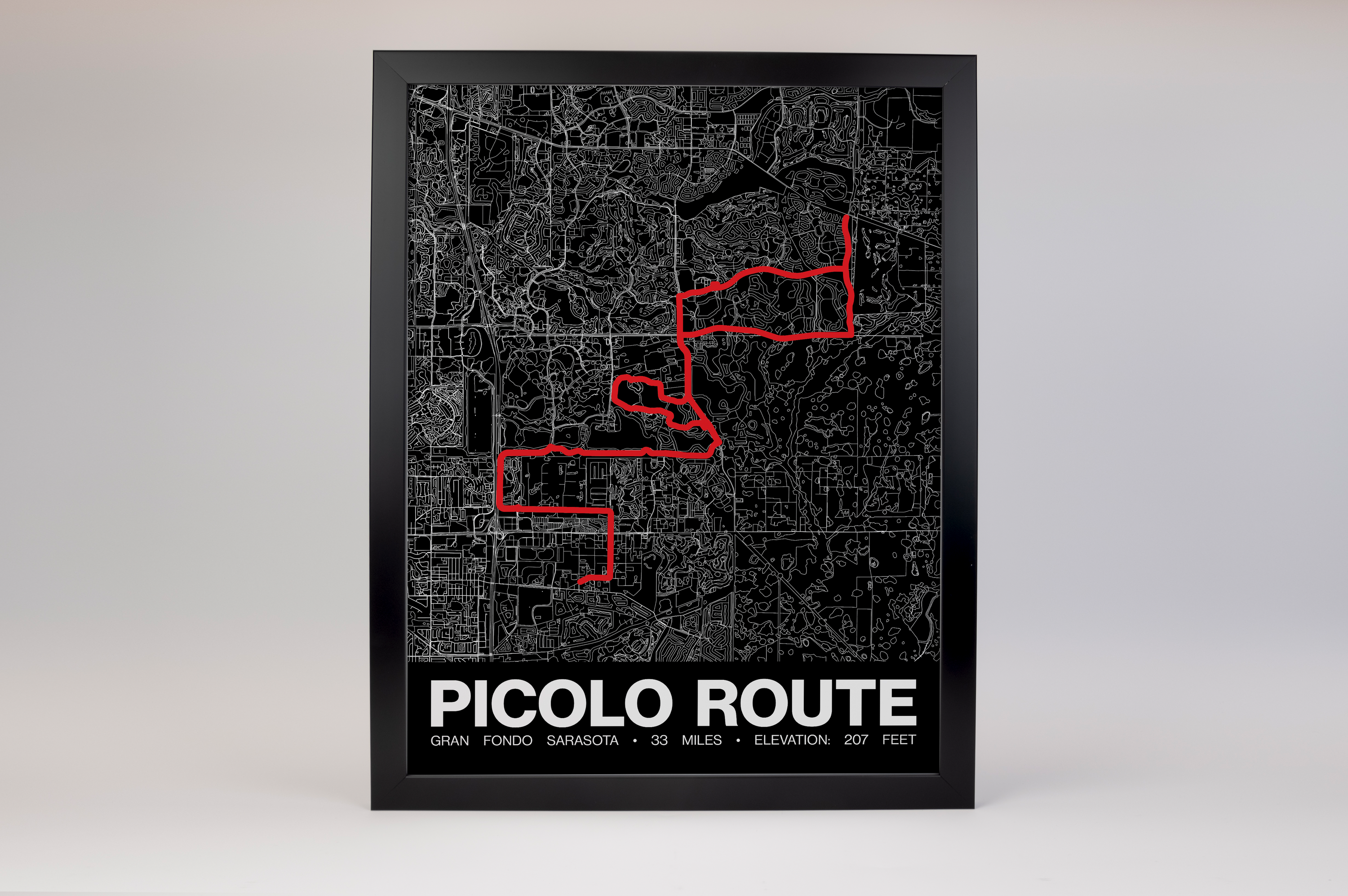 Gran Fondo Sarasota Picolo Route - Grid Style