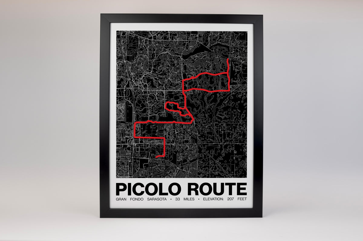 Gran Fondo Sarasota Picolo Route - Grid Style