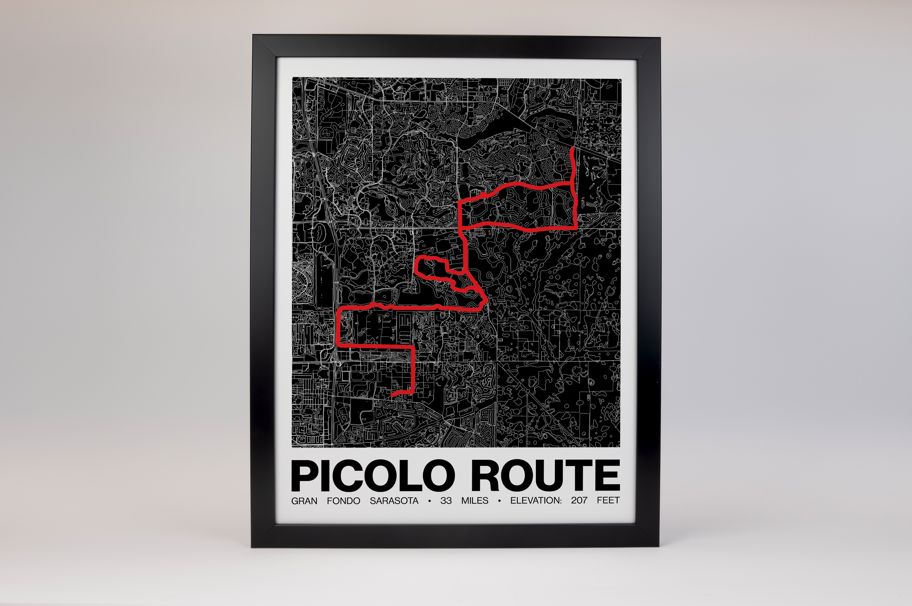 Gran Fondo Sarasota Picolo Route - Grid Style