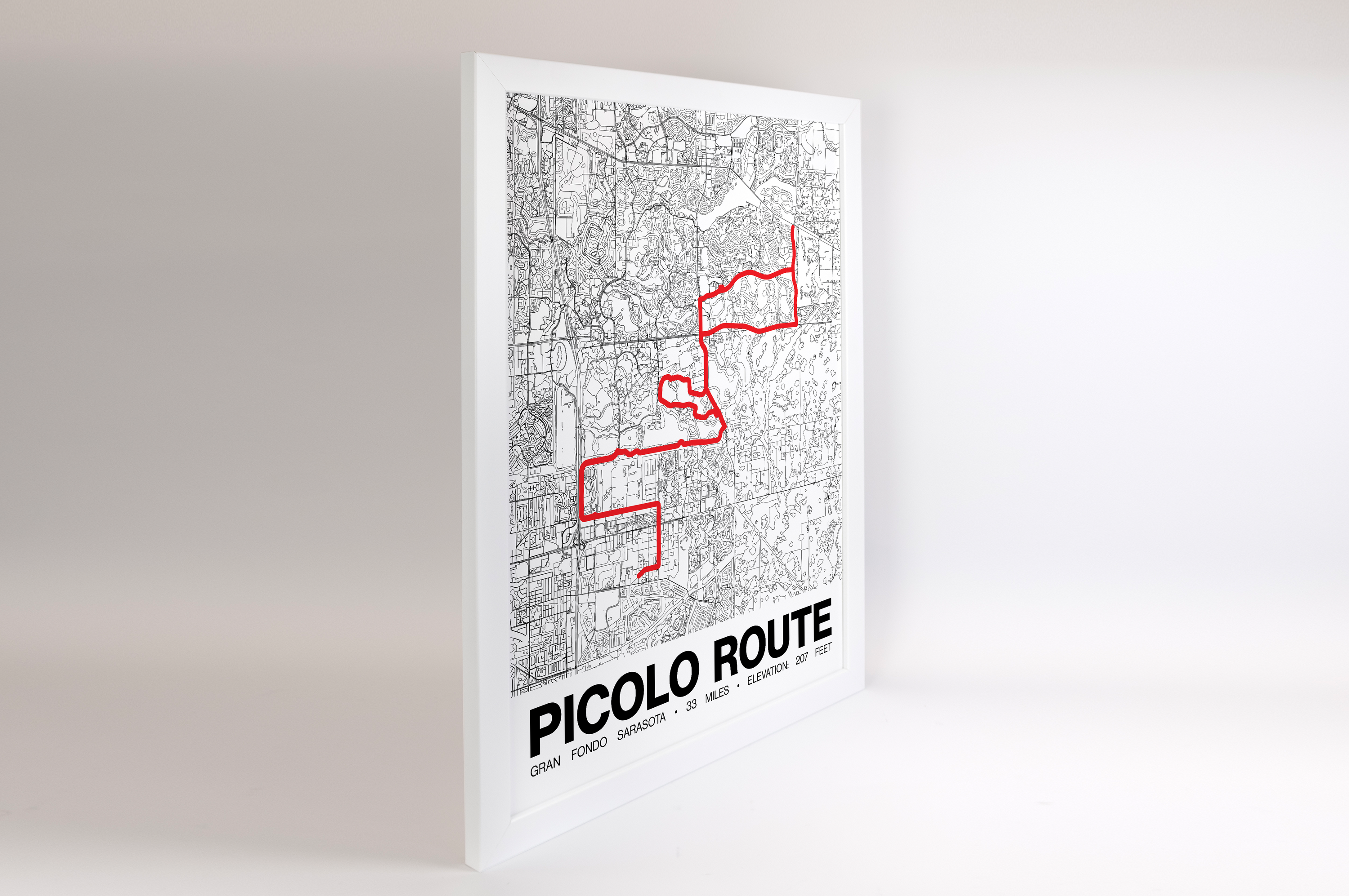 Gran Fondo Sarasota Picolo Route - Grid Style