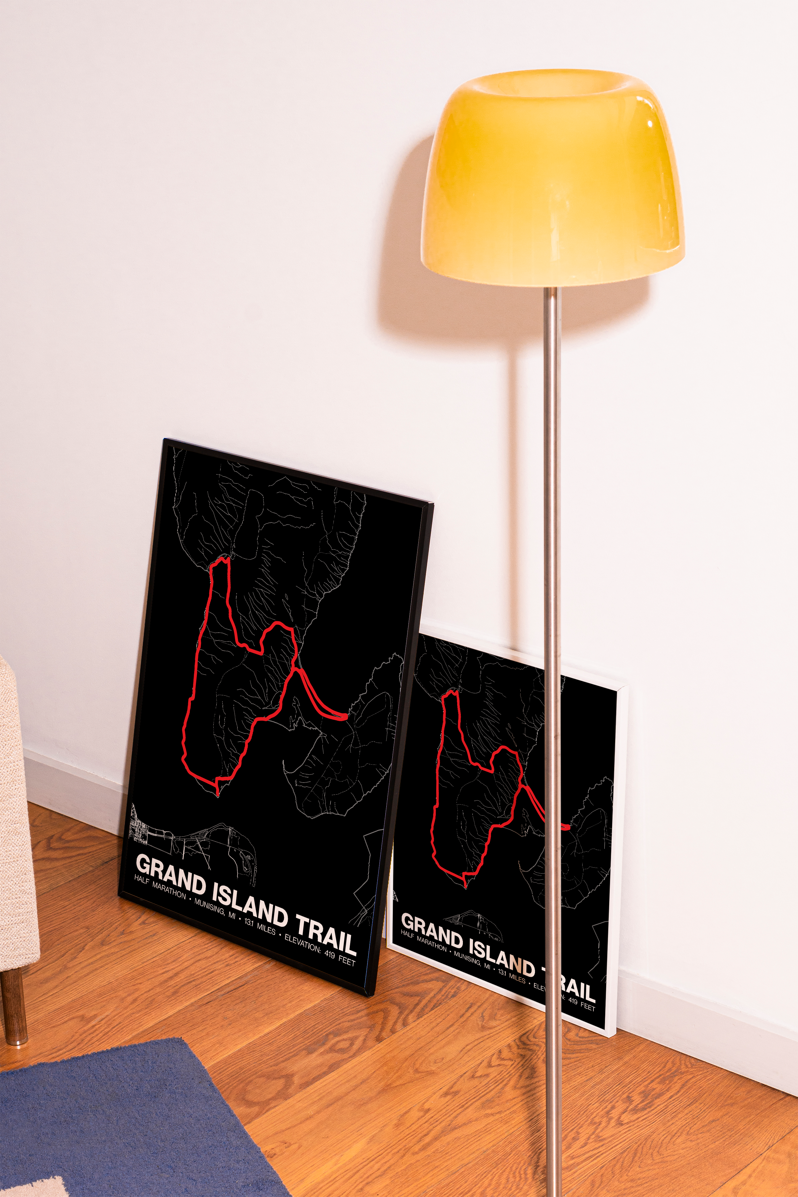 Grand Island Trail Half Marathon Poster - Grid Style