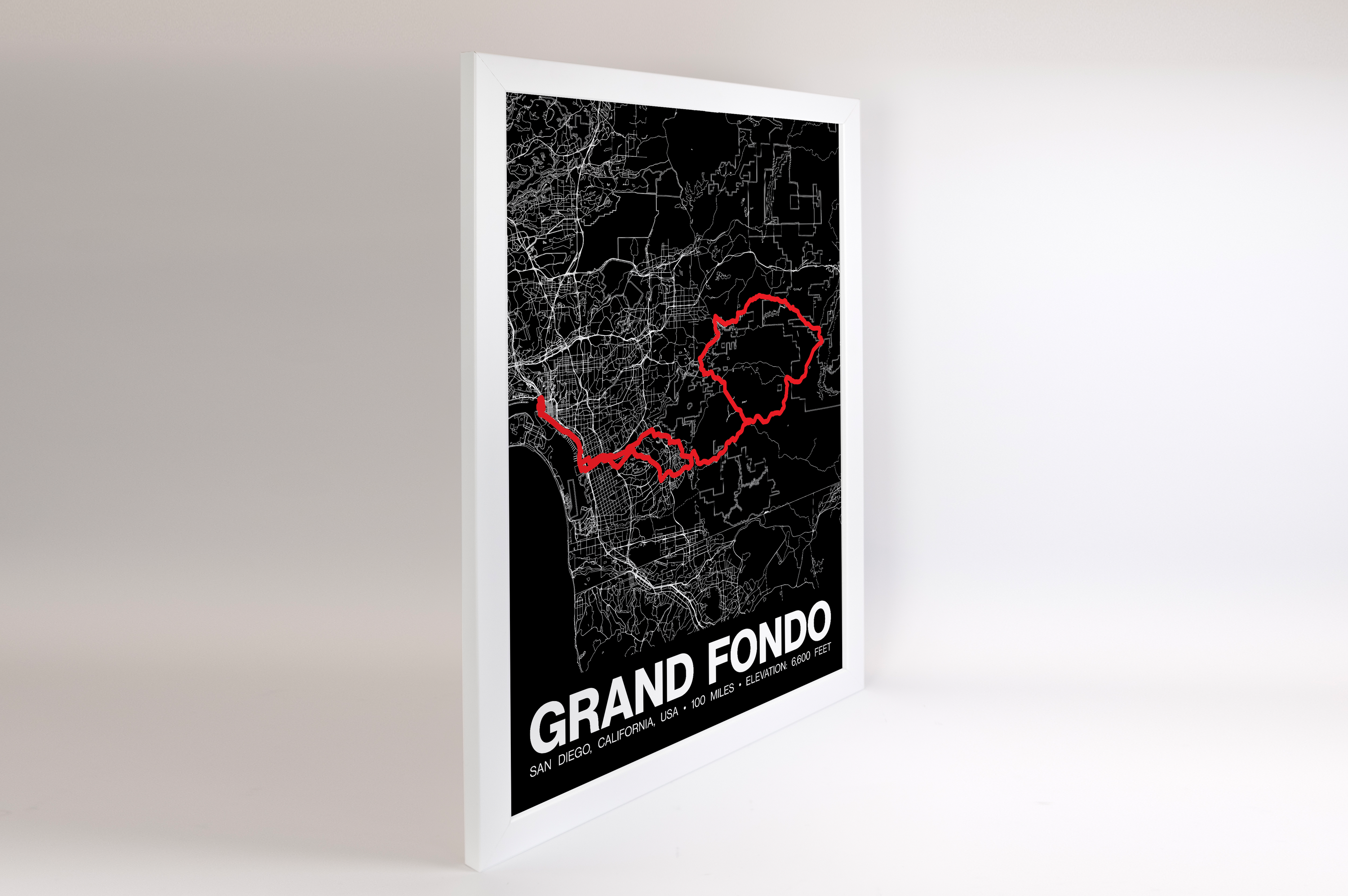 Gran Fondo San Diego Poster - Grid Style