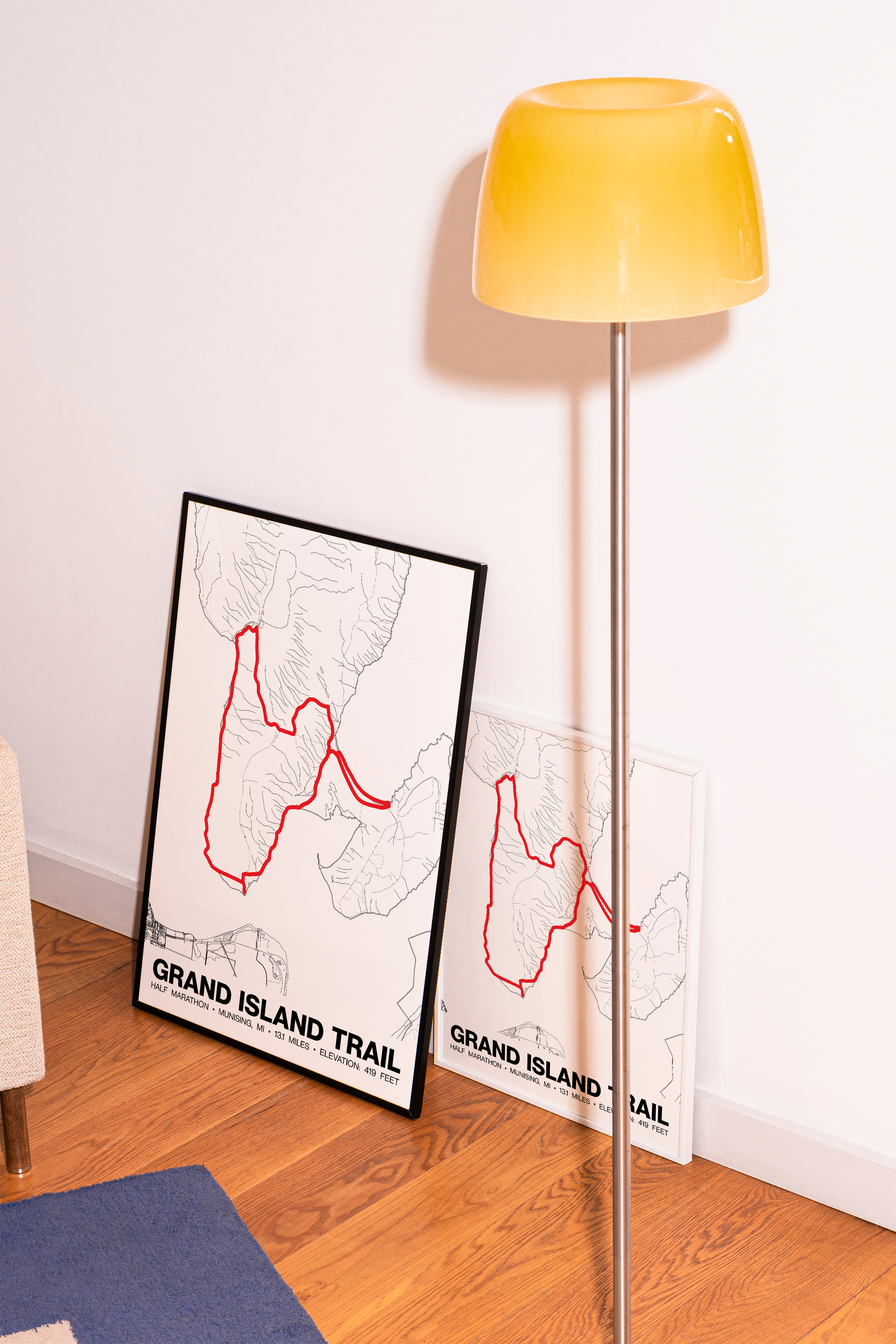 Grand Island Trail Half Marathon Poster - Grid Style