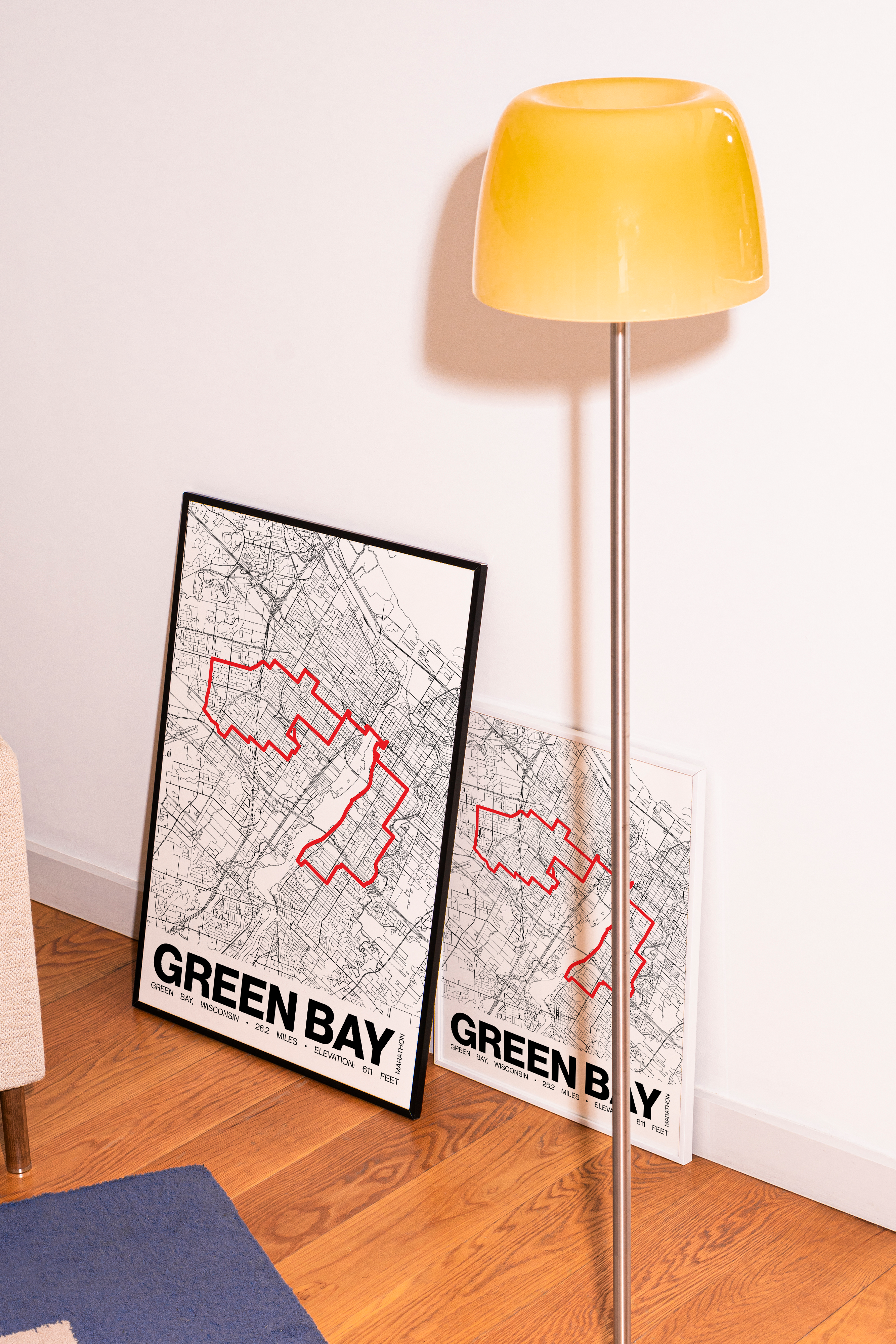Green Bay Marathon Poster - Grid Style