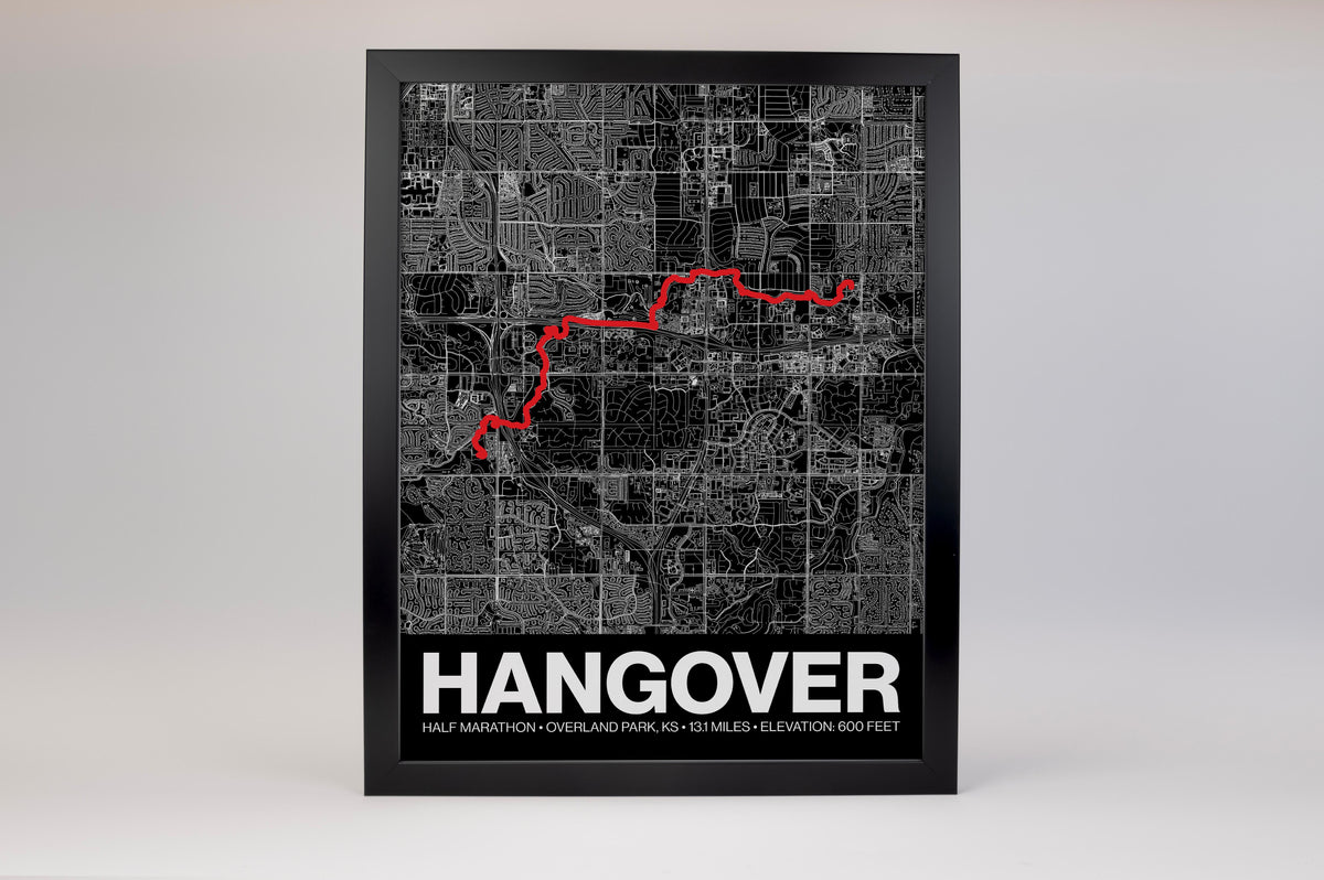 Hangover Day Half Marathon Poster - Grid Style