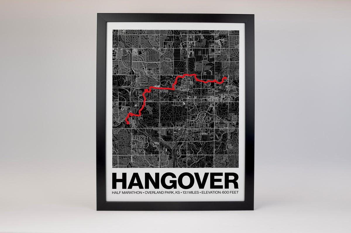 Hangover Day Half Marathon Poster - Grid Style