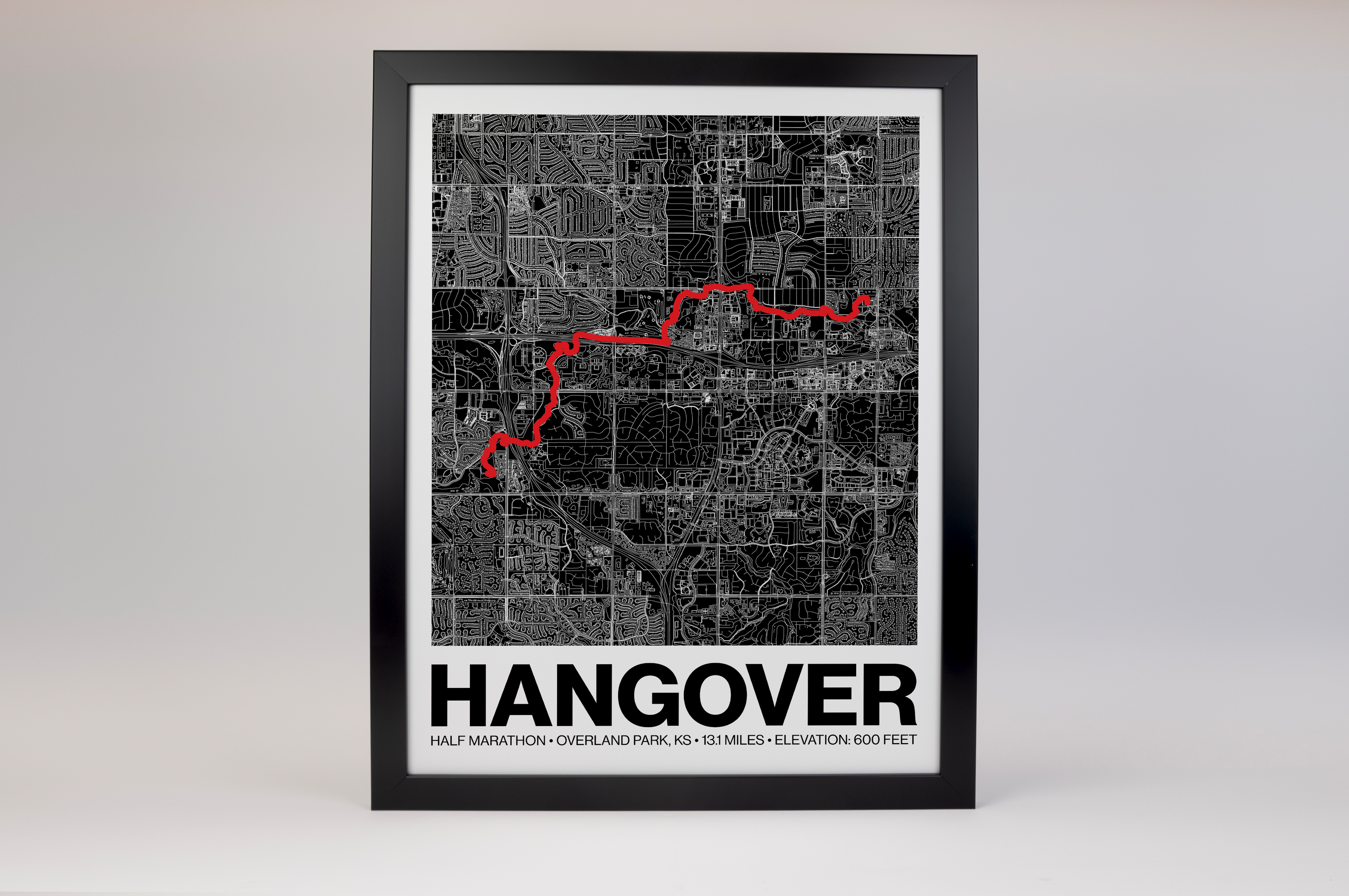 Hangover Day Half Marathon Poster - Grid Style