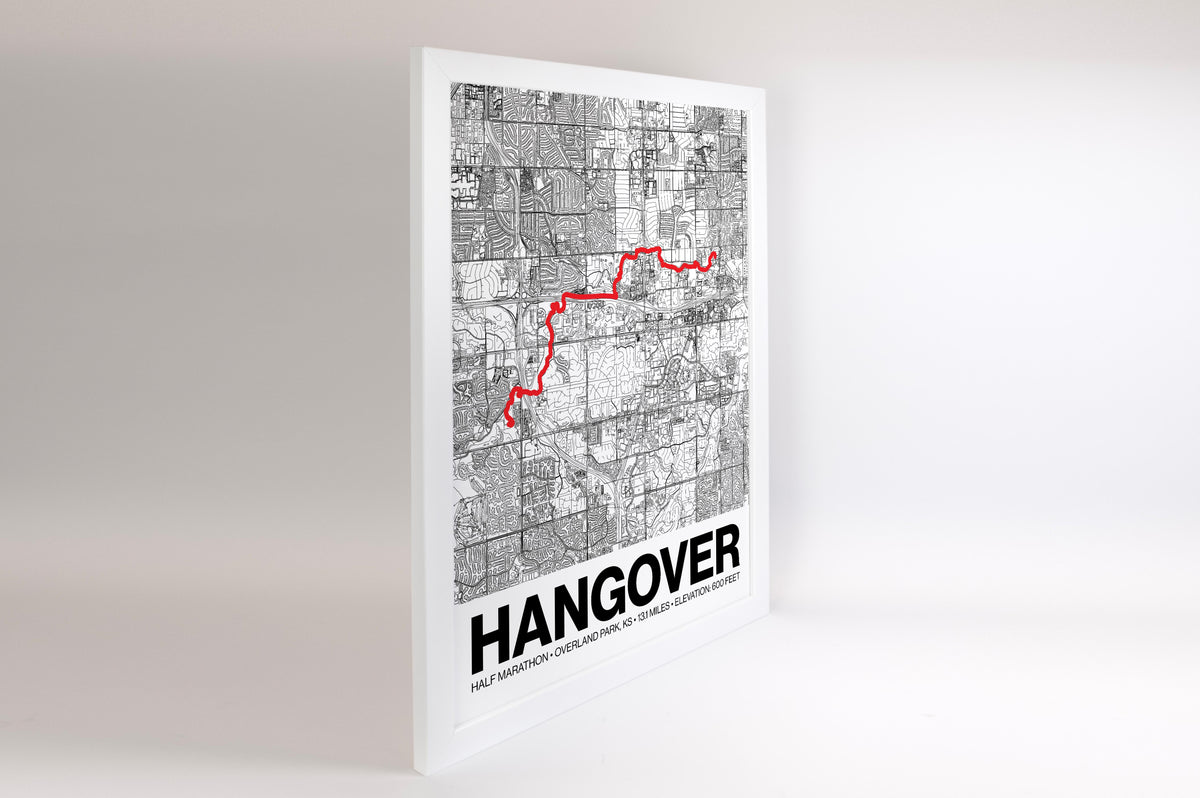 Hangover Day Half Marathon Poster - Grid Style