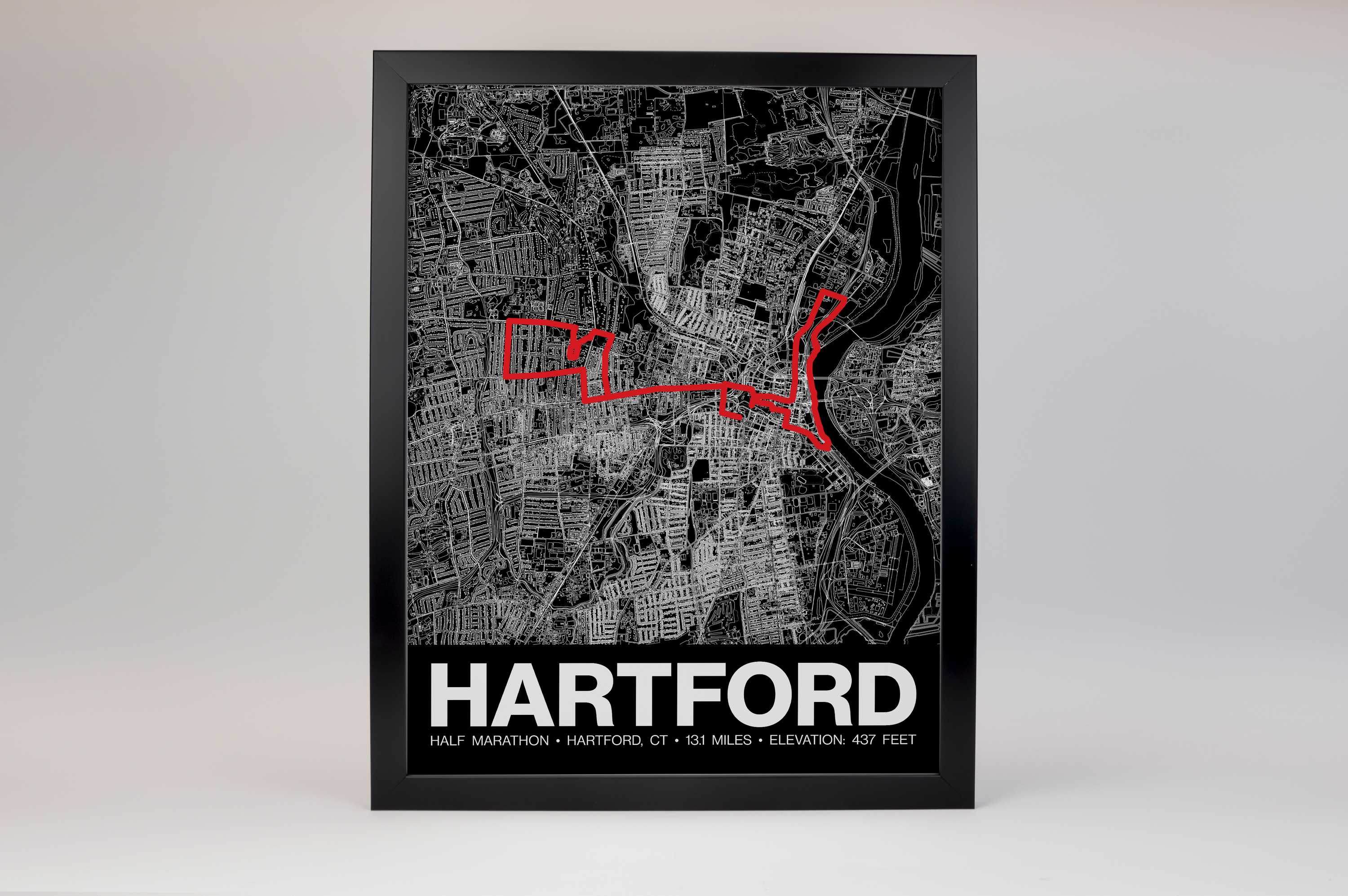 Hartford Half Marathon Poster - Grid Style