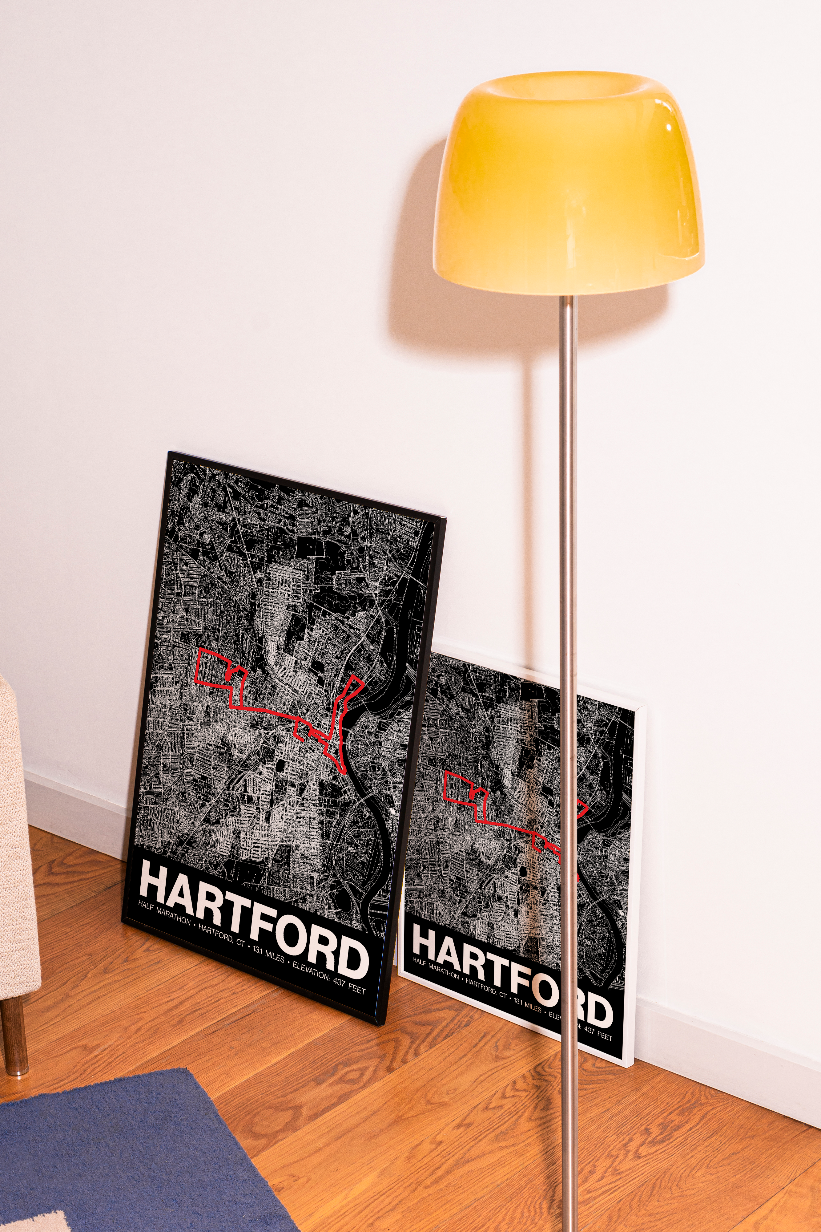 Hartford Half Marathon Poster - Grid Style