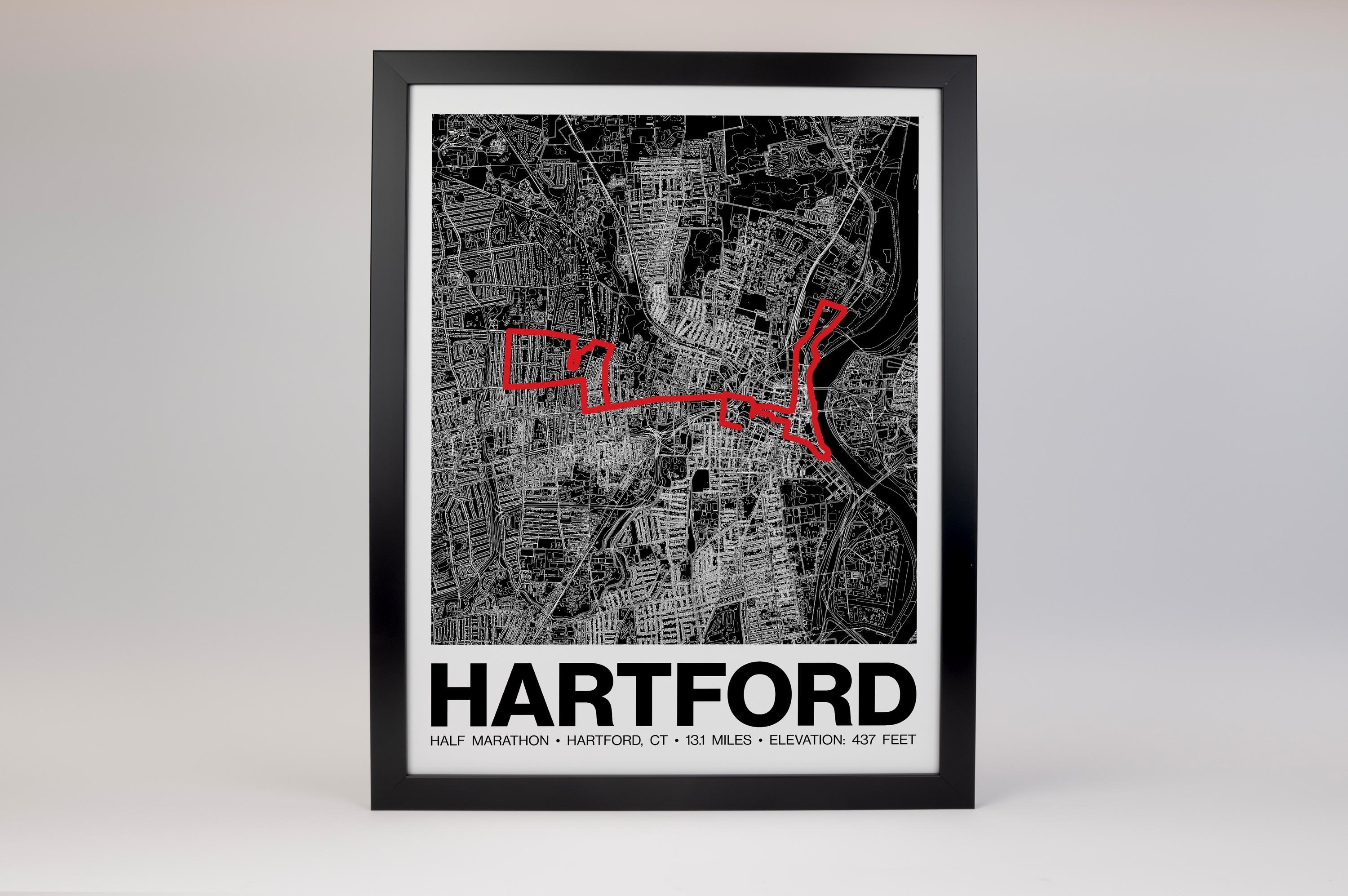 Hartford Half Marathon Poster - Grid Style