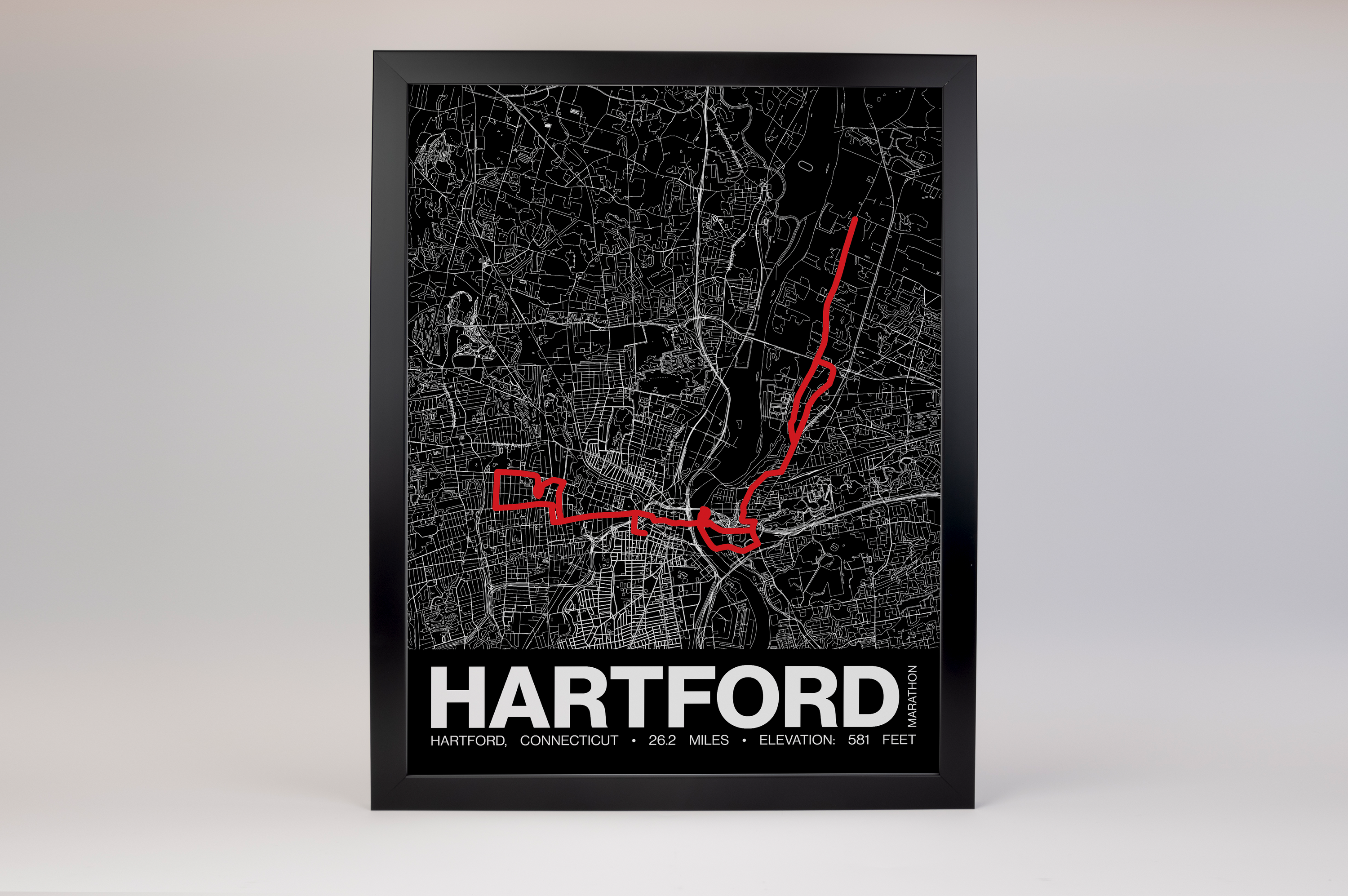 Hartford Marathon Poster - Grid Style