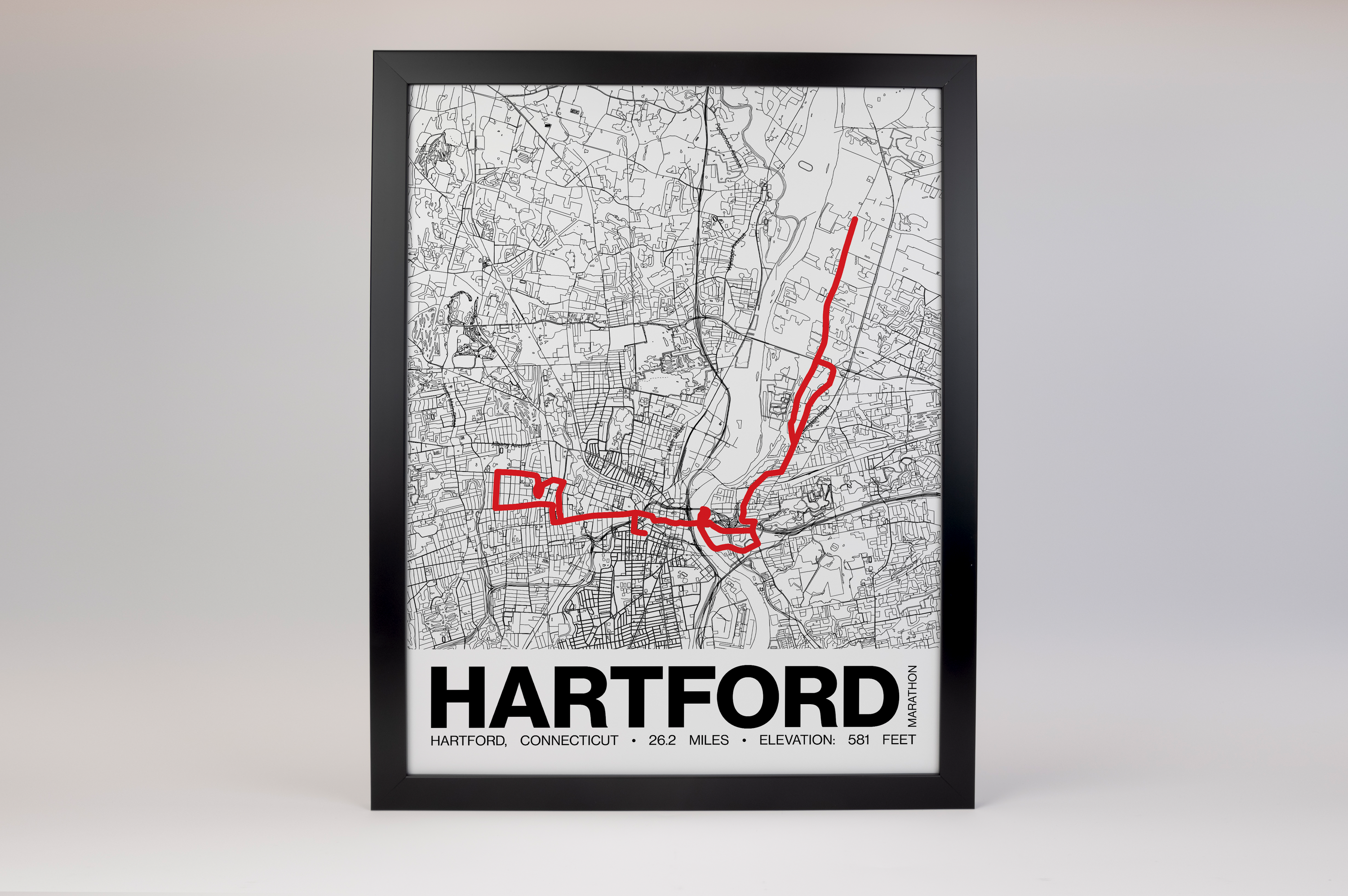 Hartford Marathon Poster - Grid Style