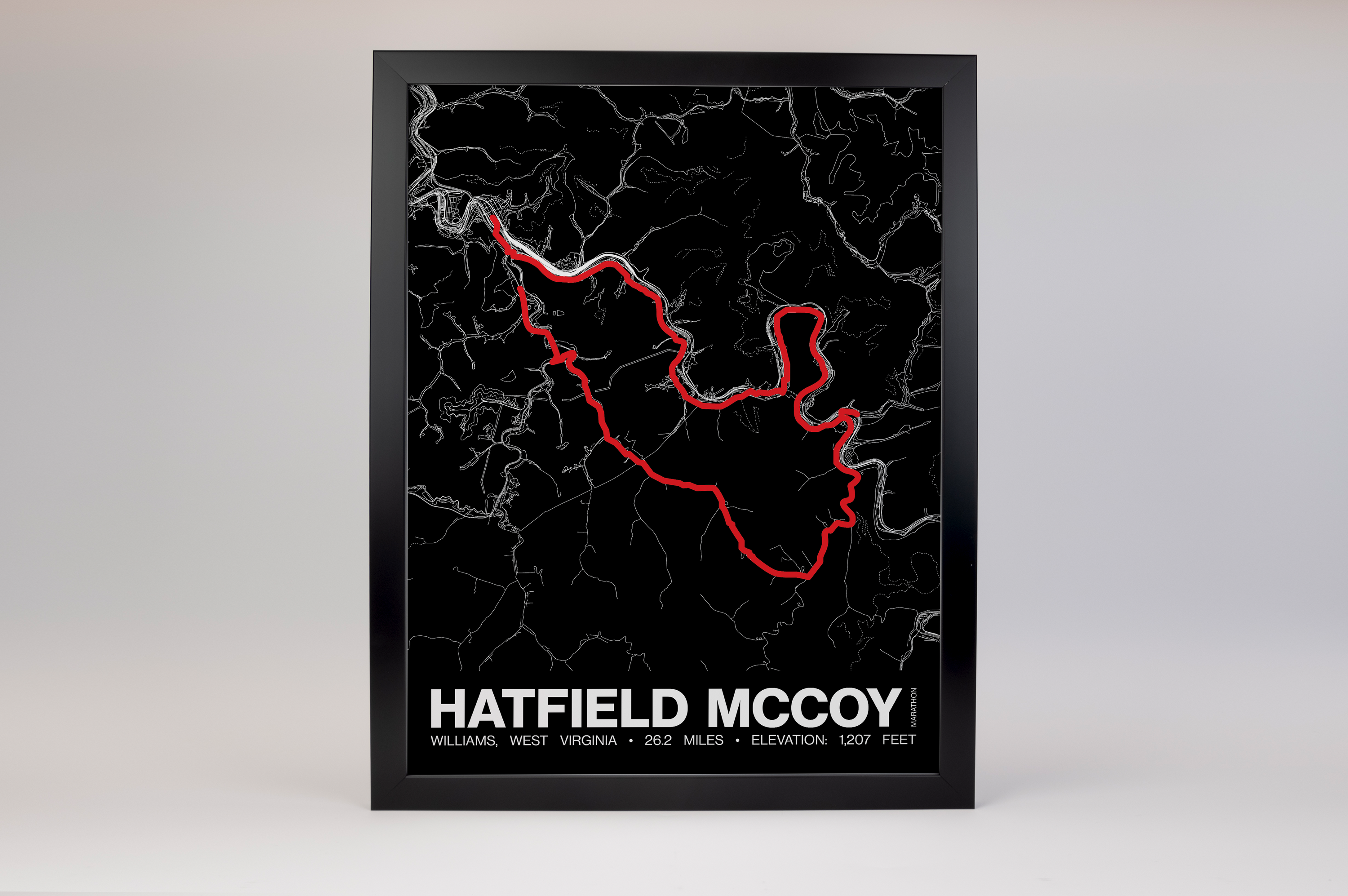 Hatfield McCoy Marathon Poster - Grid Style