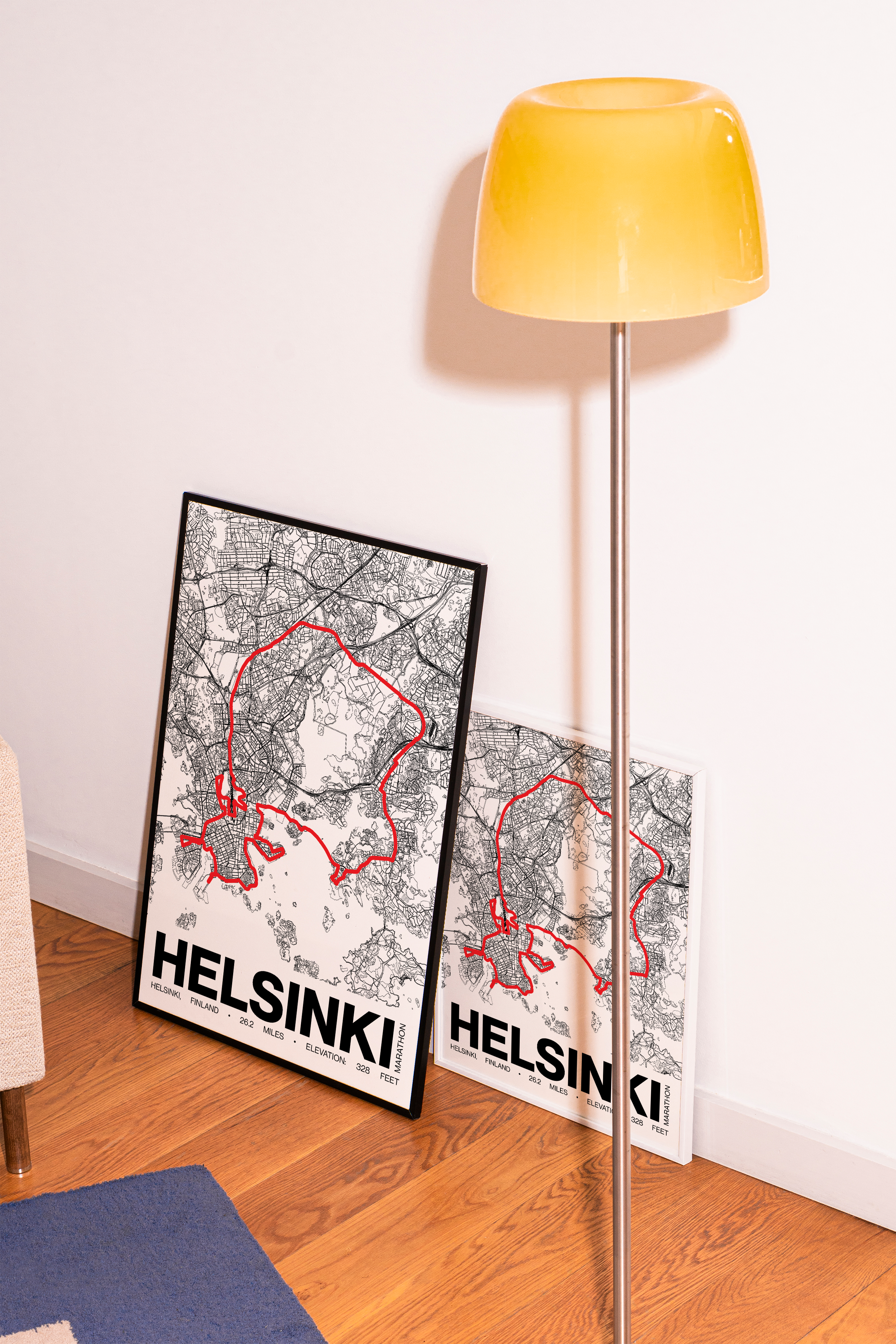 Helsinki Marathon Poster - Grid Style