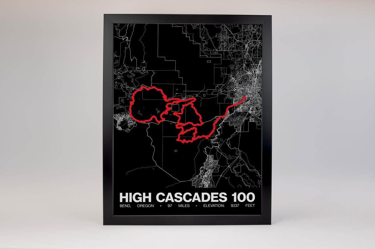 High Cascades 100 Poster - Grid Style