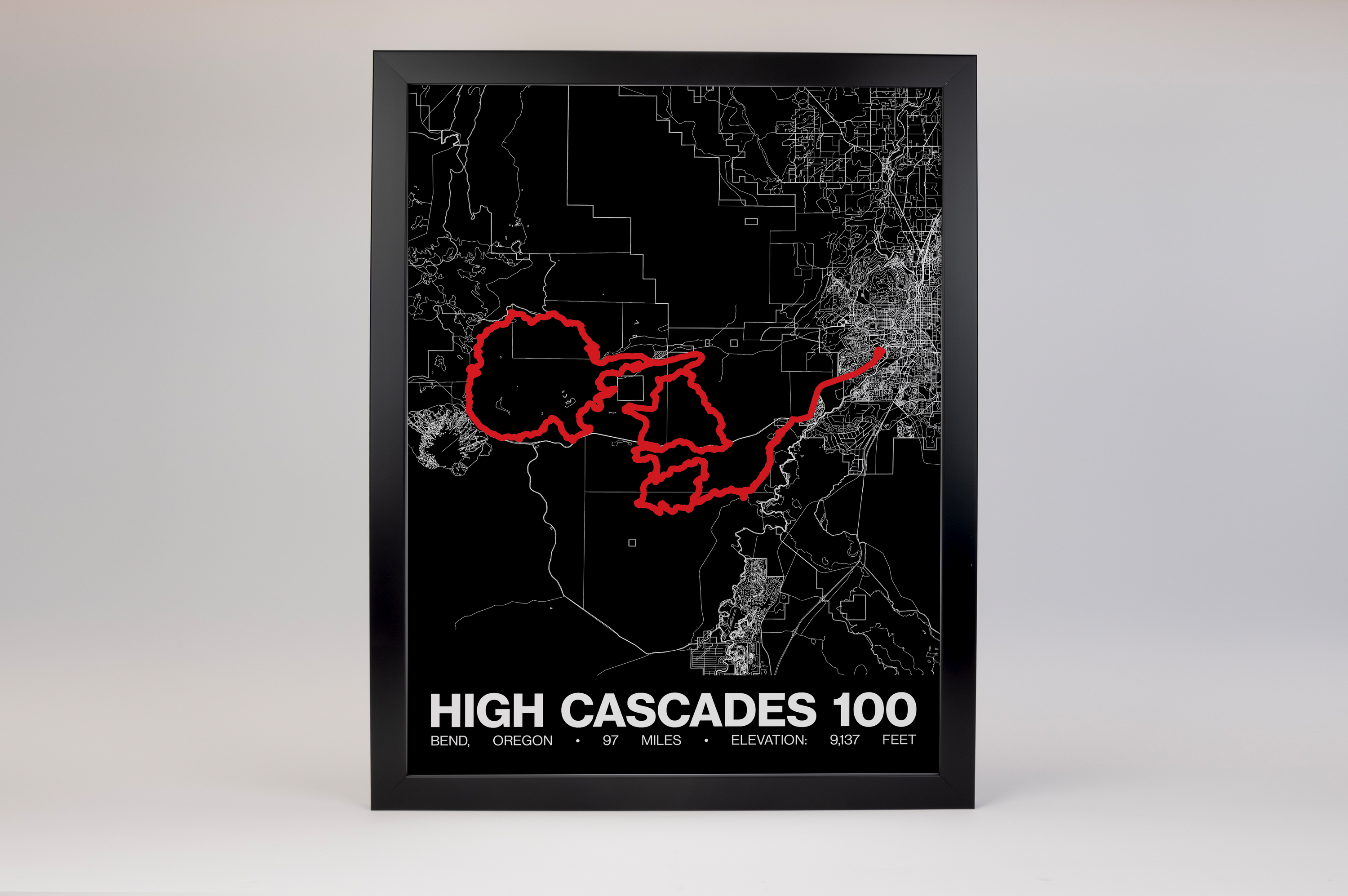 High Cascades 100 Poster - Grid Style