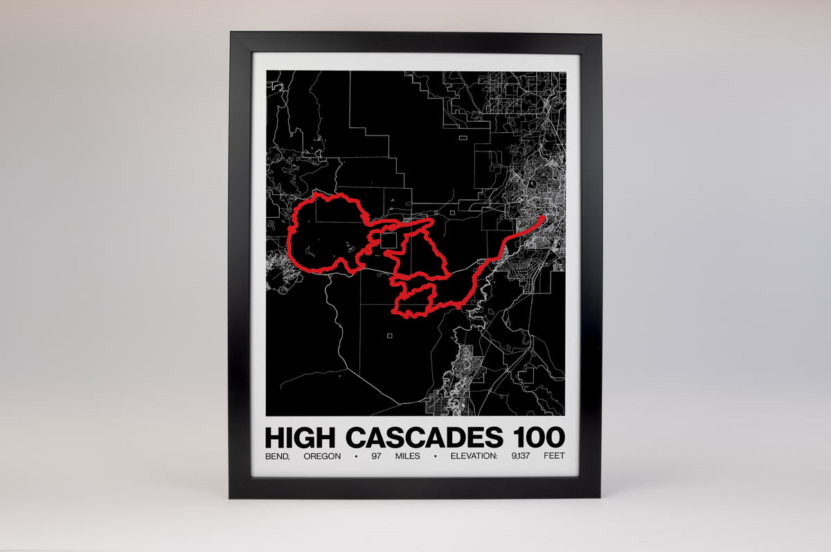 High Cascades 100 Poster - Grid Style