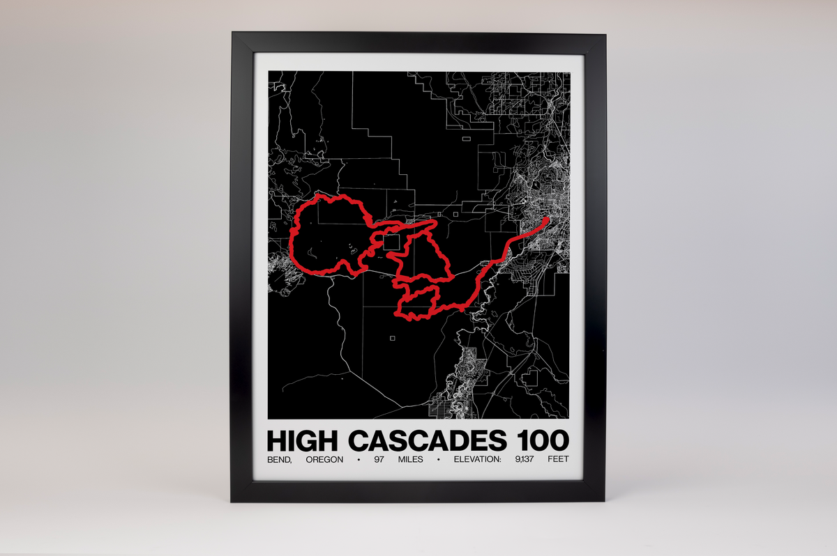 High Cascades 100 Poster - Grid Style