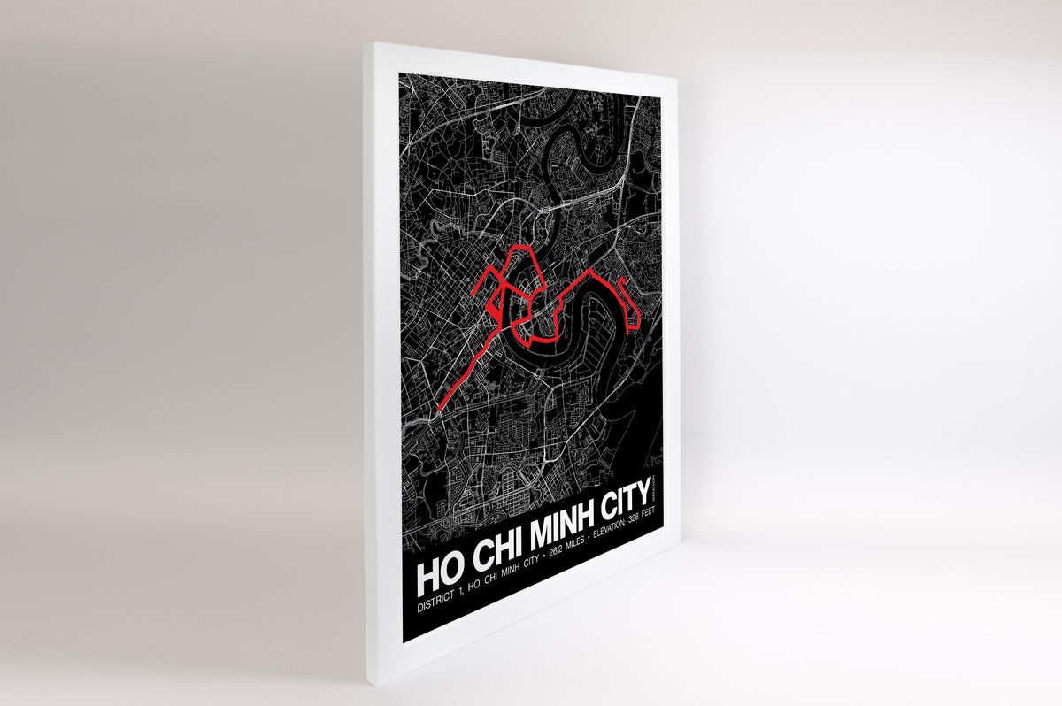Ho Chi Minh City Marathon Poster - Grid Style