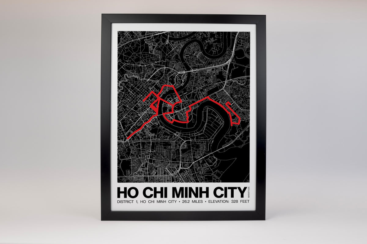 Ho Chi Minh City Marathon Poster - Grid Style