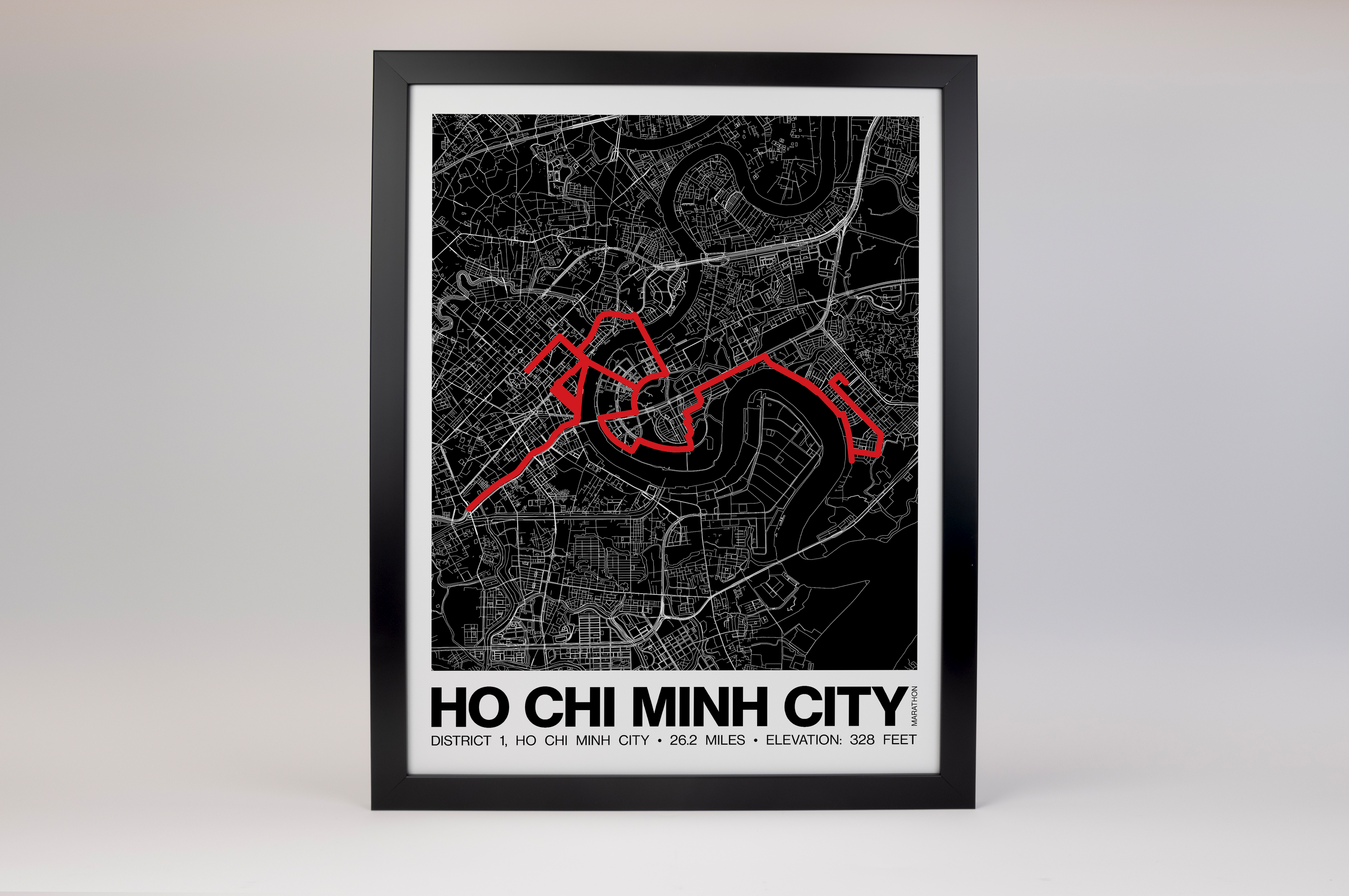 Ho Chi Minh City Marathon Poster - Grid Style