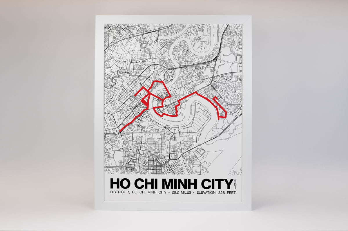 Ho Chi Minh City Marathon Poster - Grid Style