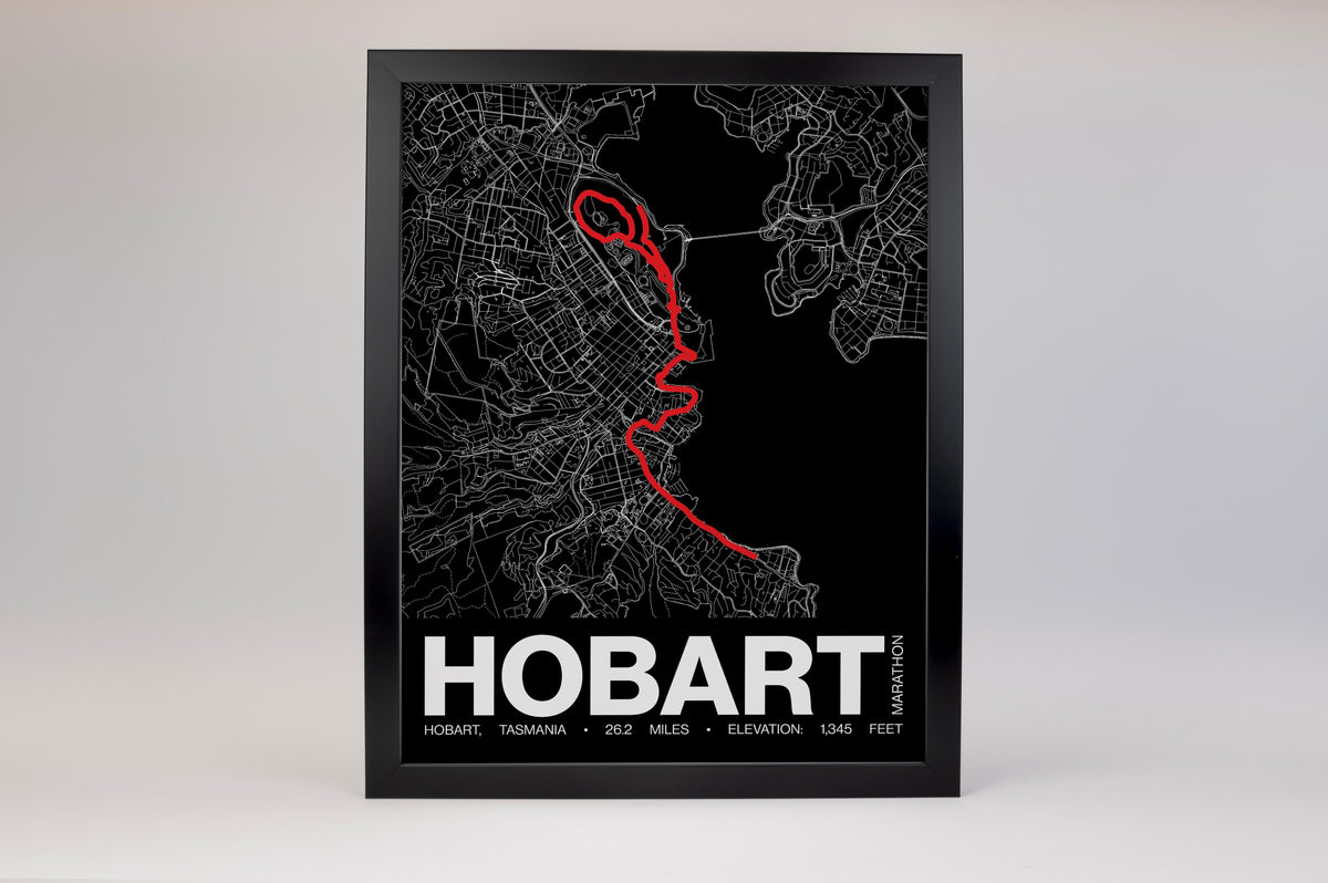 Hobart Marathon Poster - Grid Style