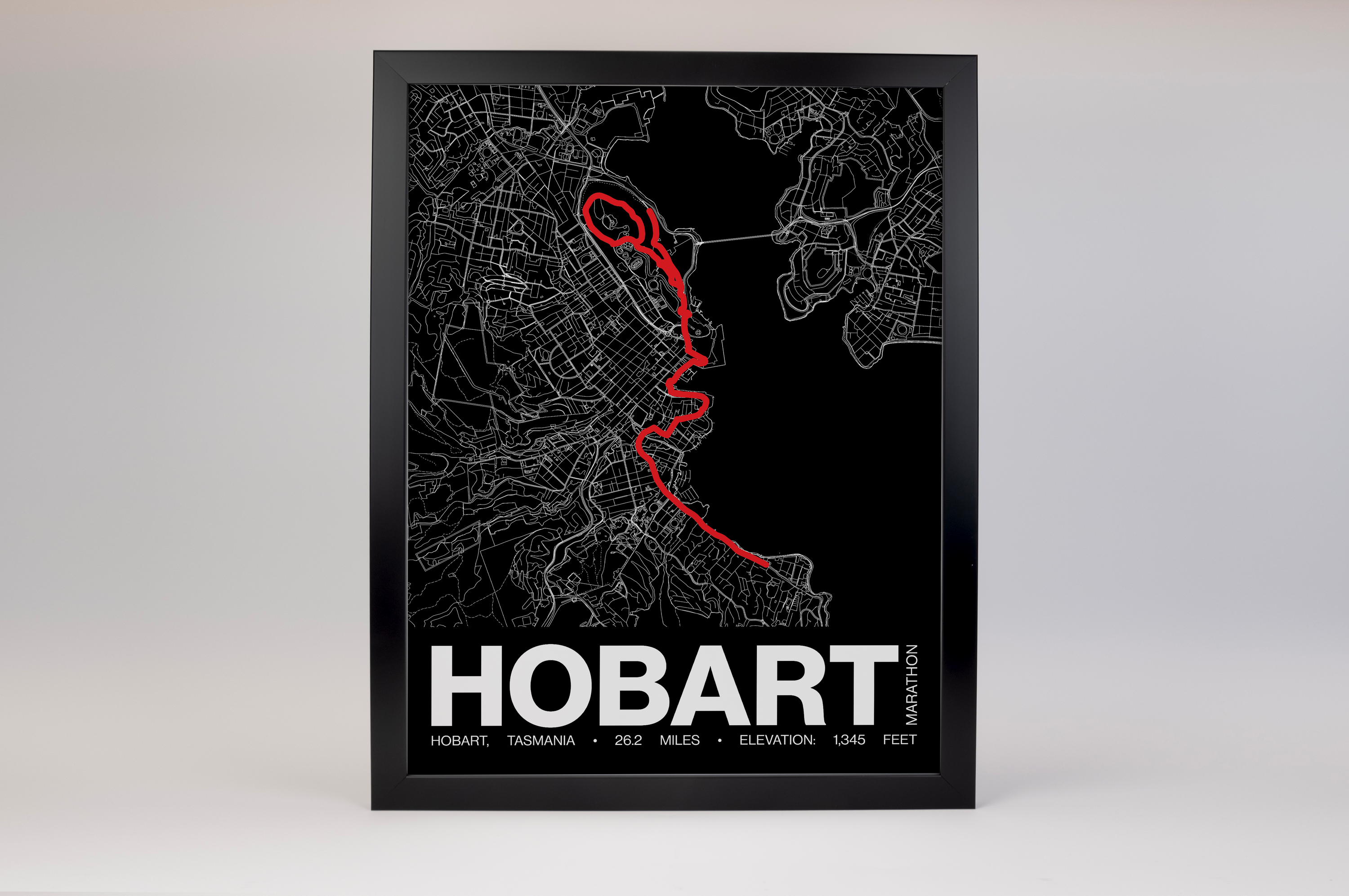 Hobart Marathon Poster - Grid Style