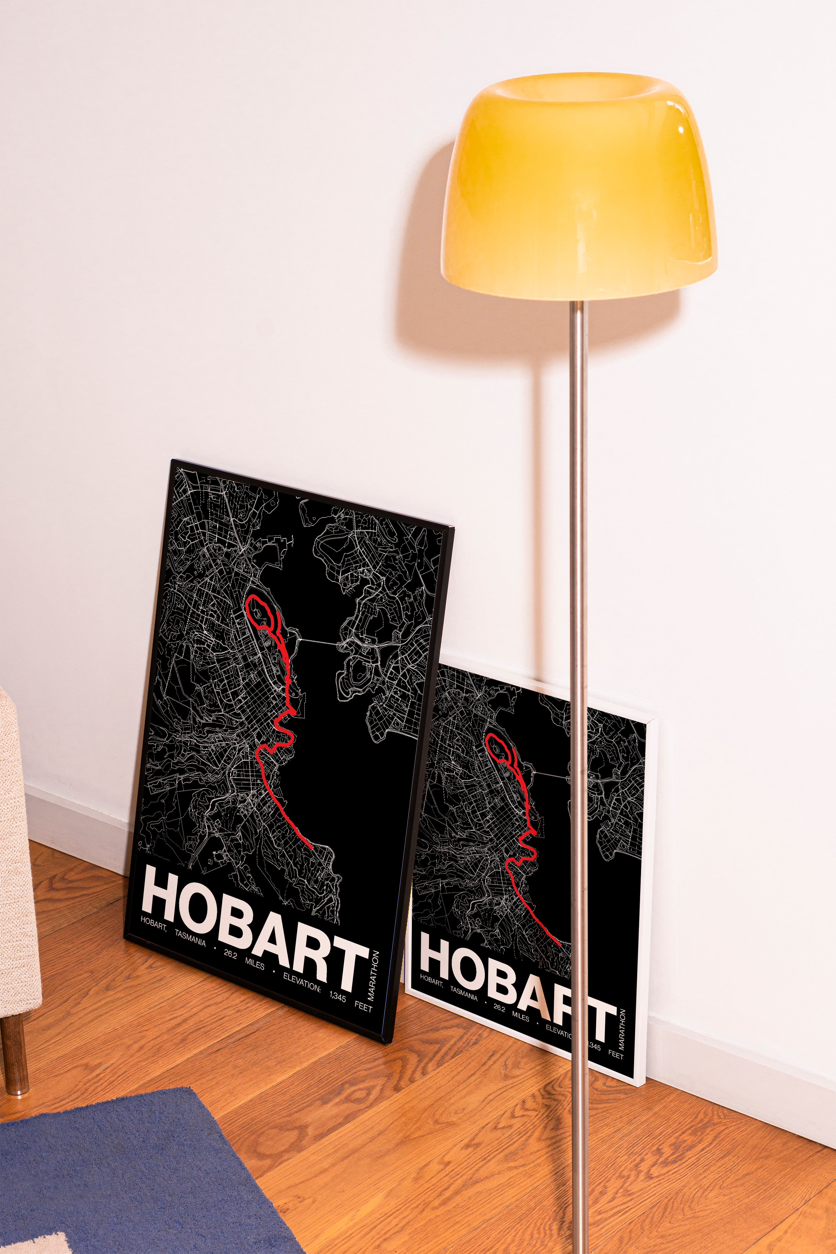 Hobart Marathon Poster - Grid Style