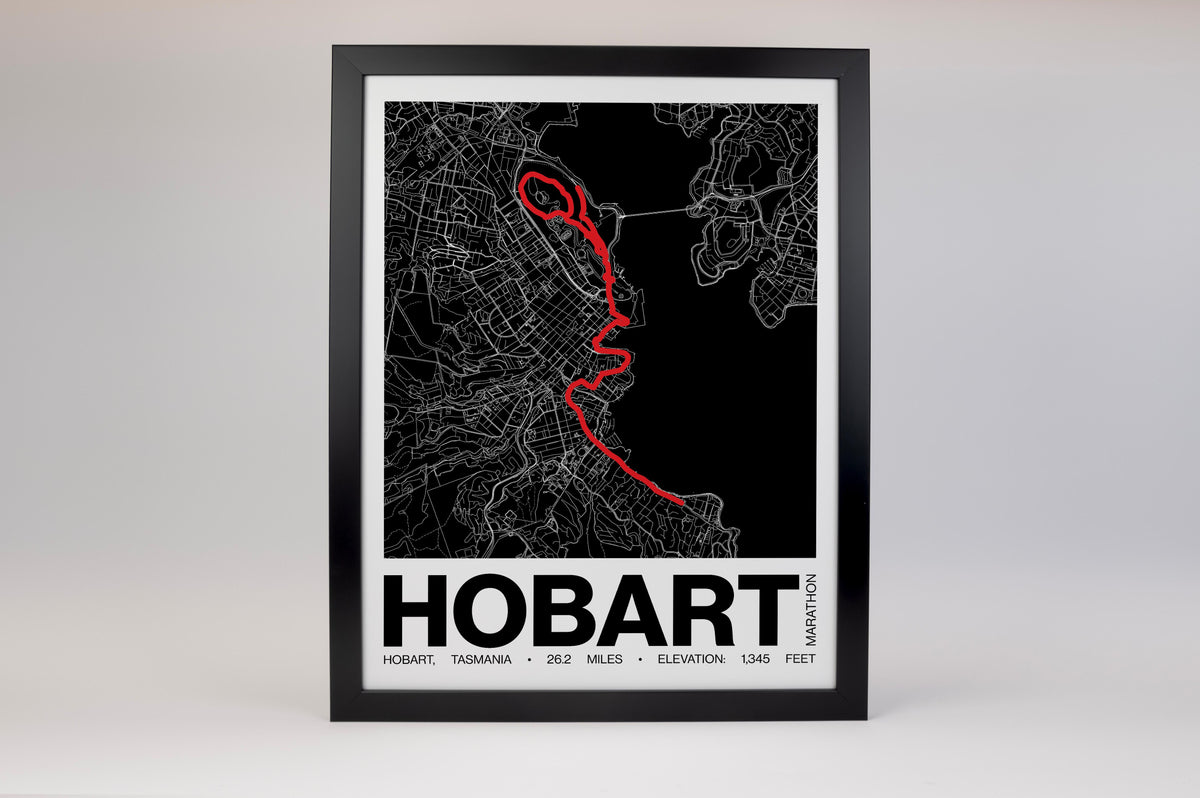 Hobart Marathon Poster - Grid Style