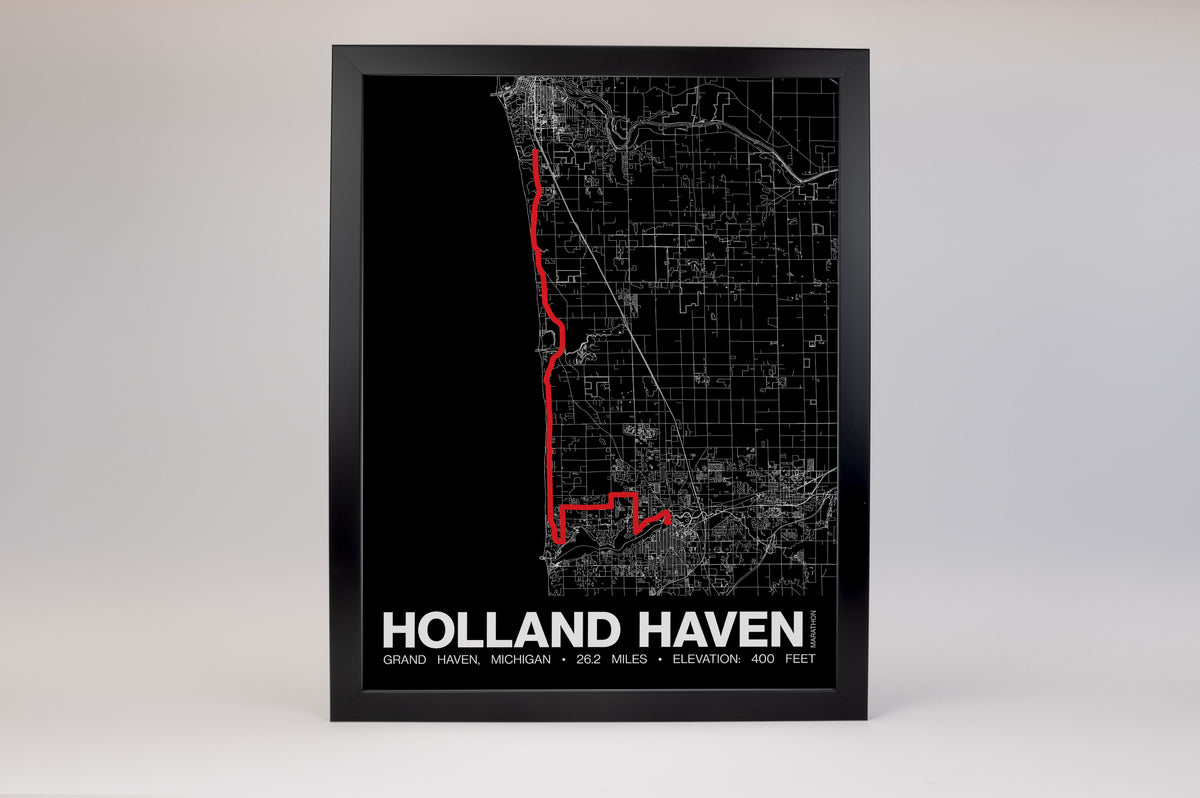 Holland Haven Marathon Poster - Grid Style