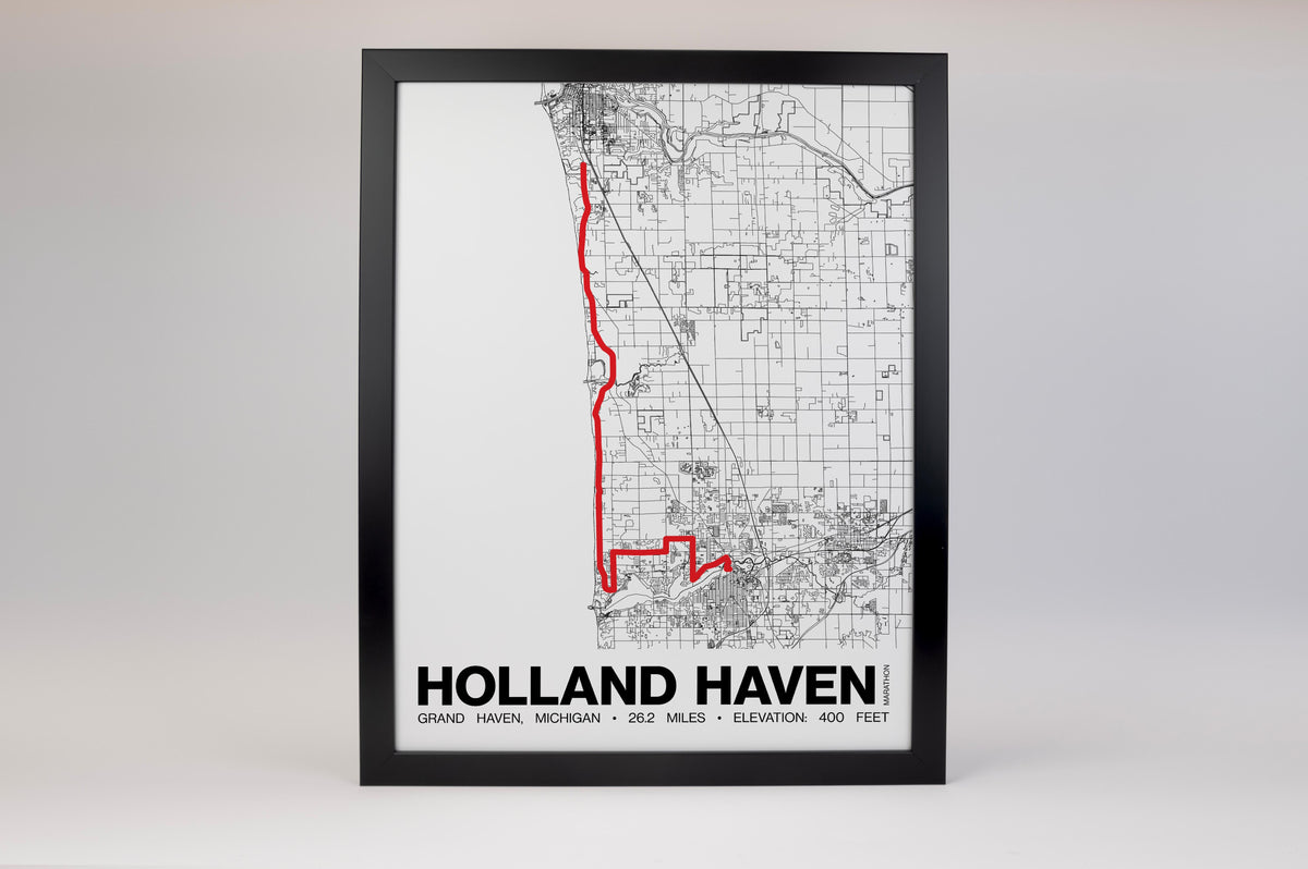 Holland Haven Marathon Poster - Grid Style