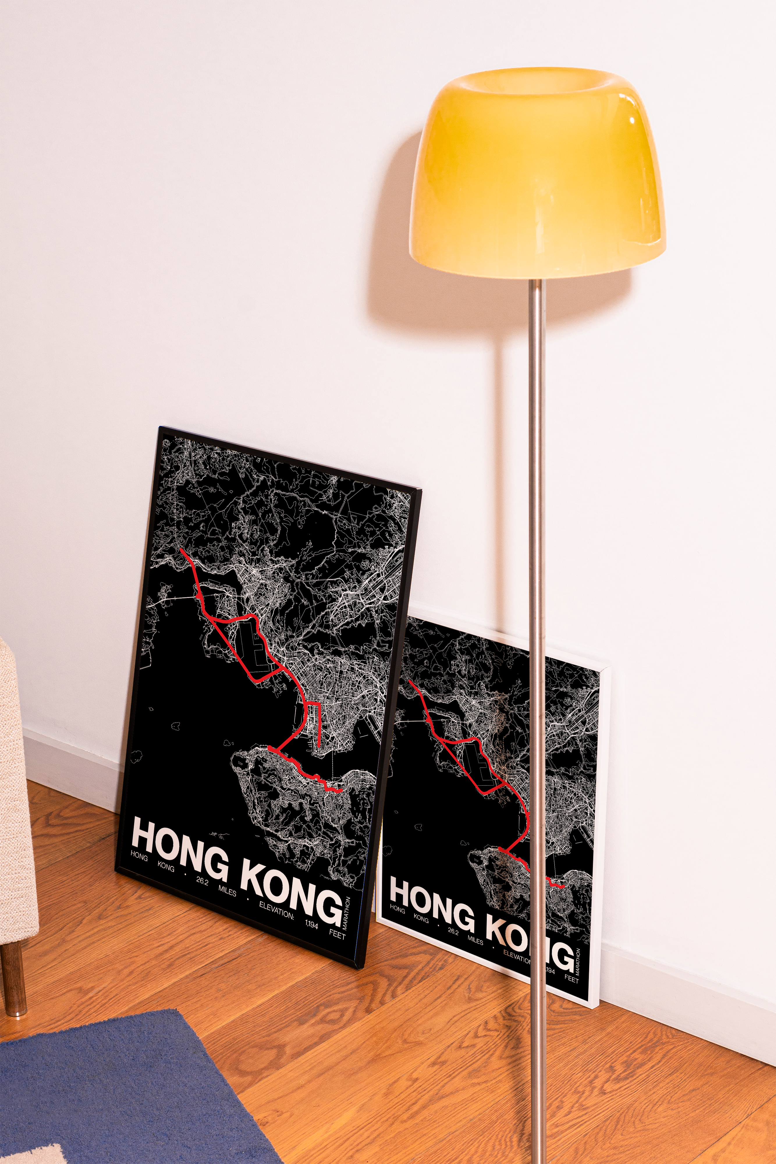 Hong Kong Marathon Poster - Grid Style