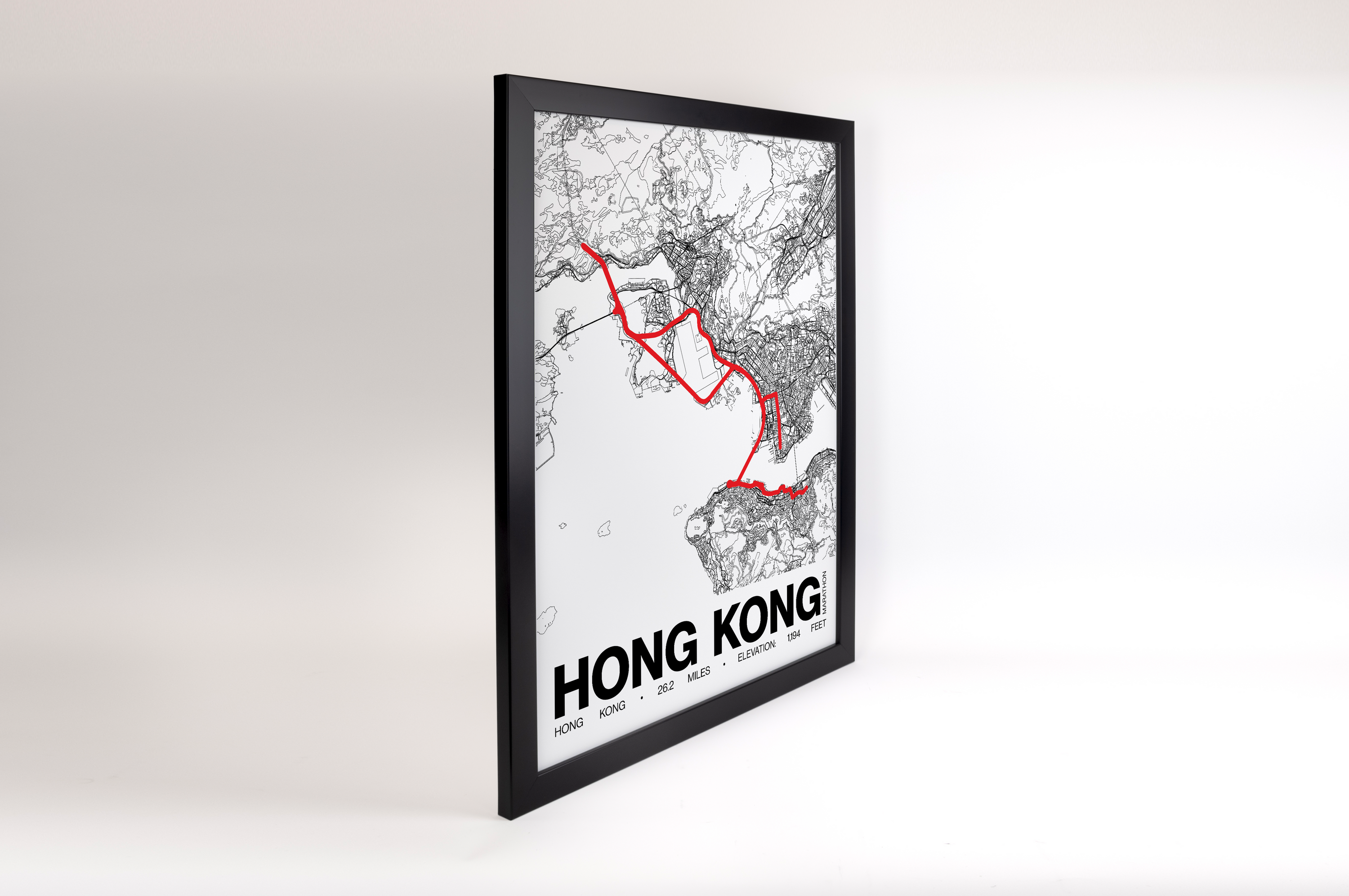 Hong Kong Marathon Poster - Grid Style