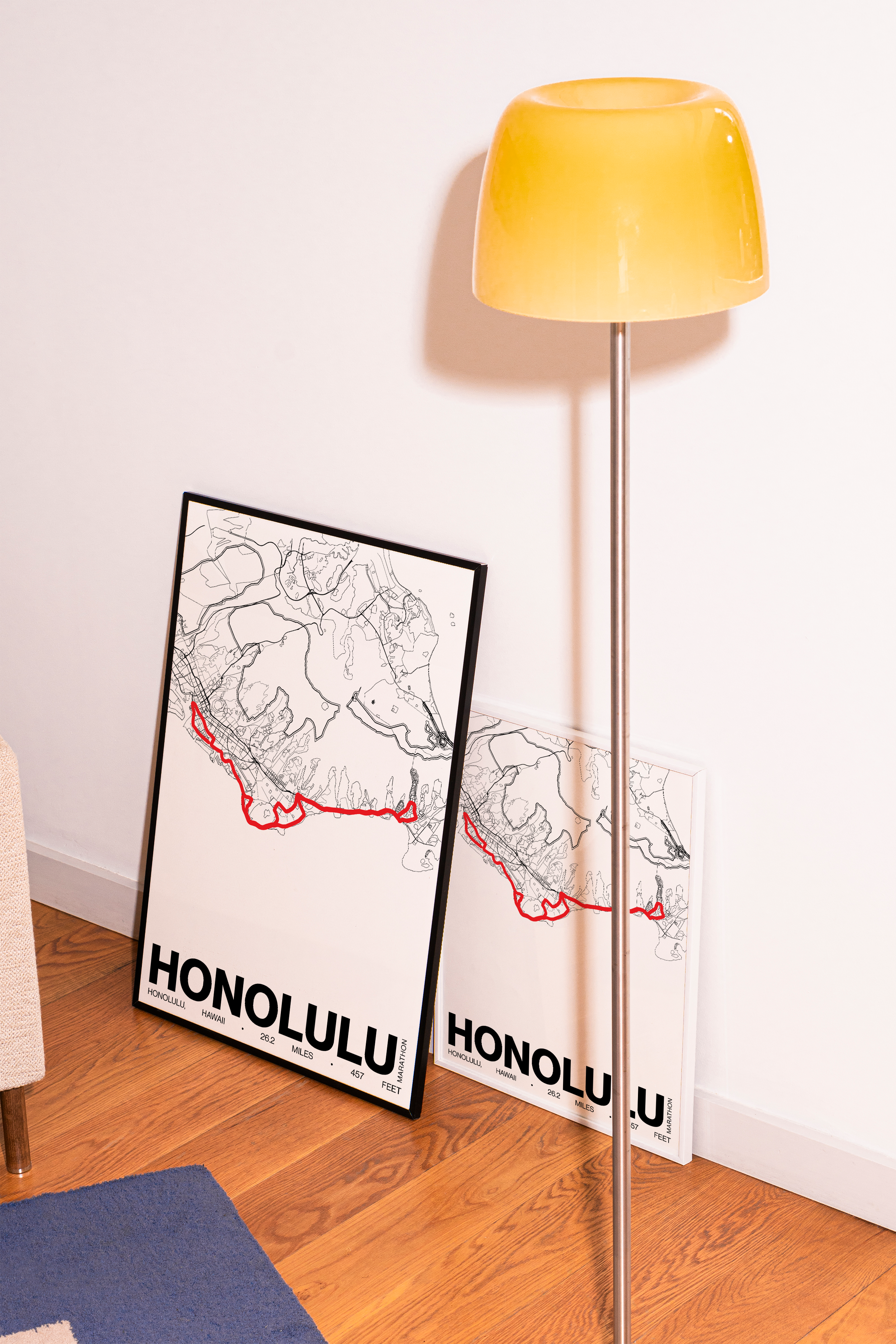 Honolulu Marathon Poster - Grid Style