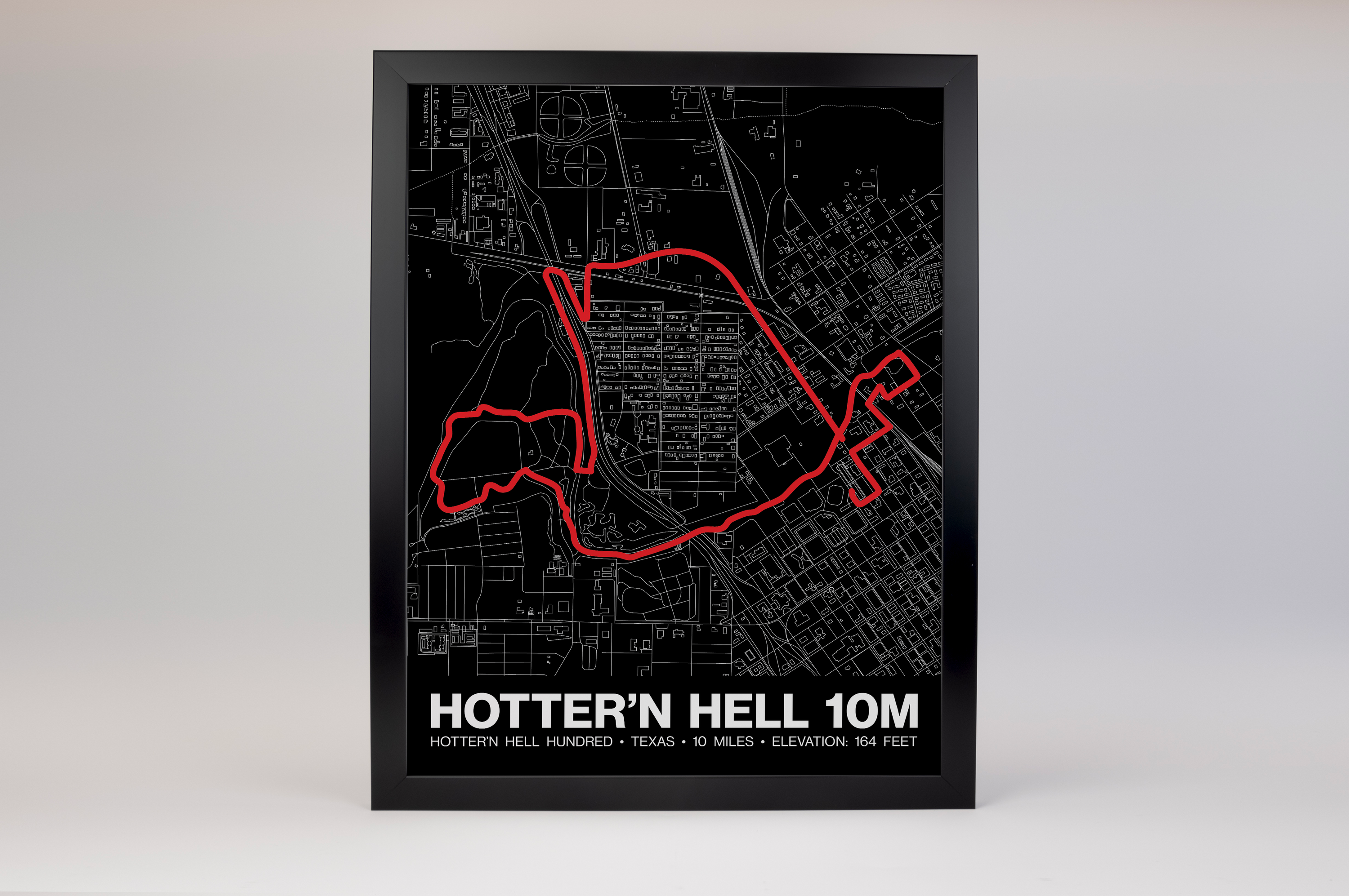 Hotter’N Hell Hundred 10 Mile Poster - Grid Style