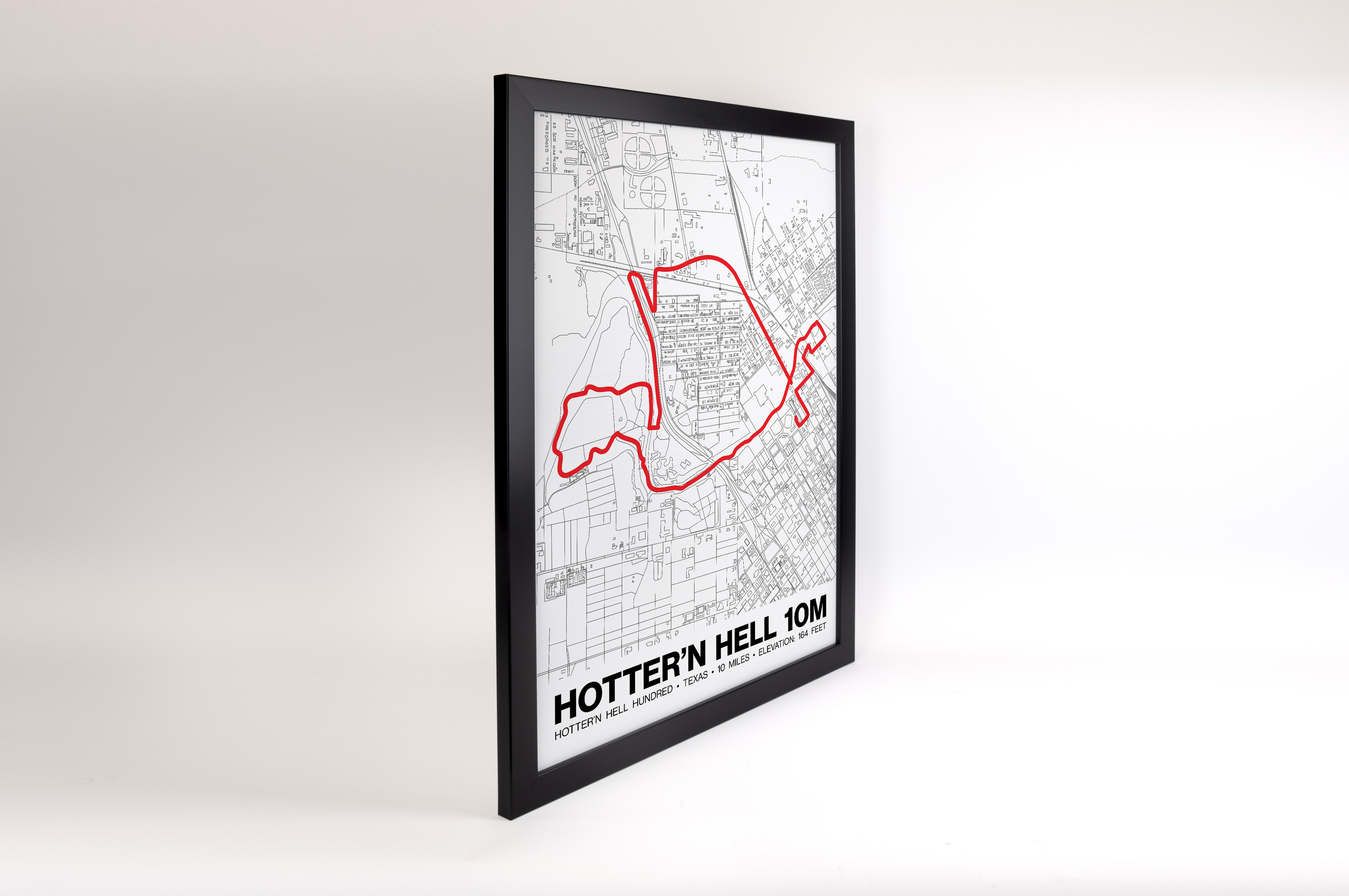 Hotter’N Hell Hundred 10 Mile Poster - Grid Style