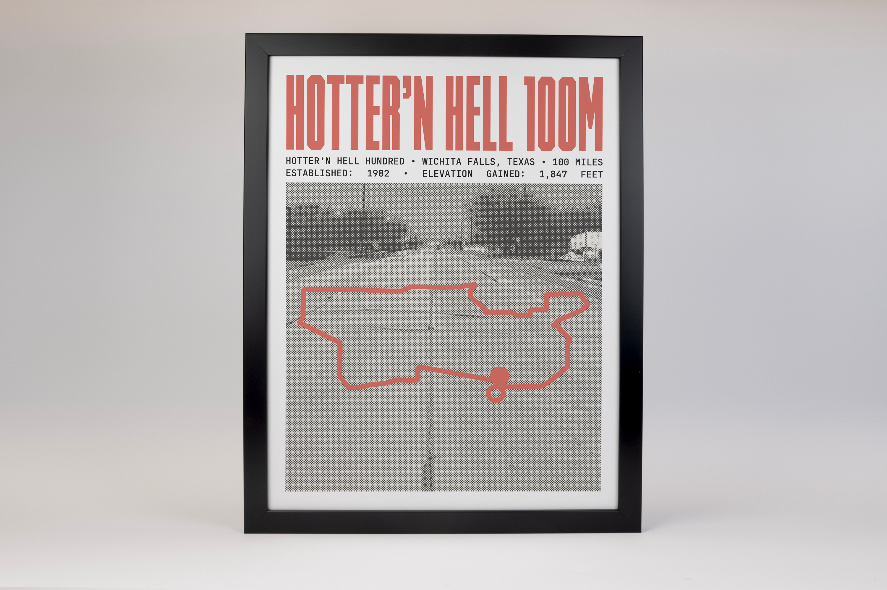 Hotter’N Hell Hundred - 100 Mile Route Poster