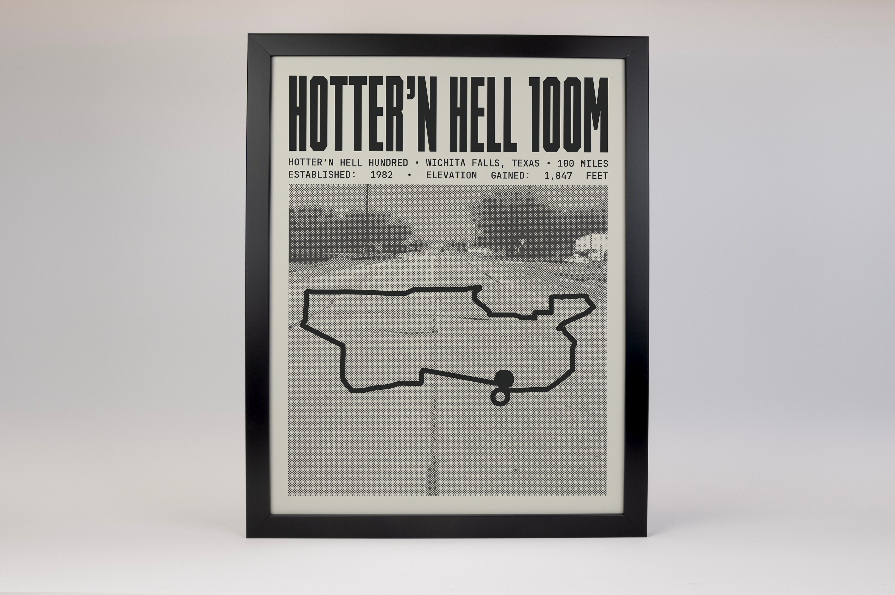 Hotter’N Hell Hundred - 100 Mile Route Poster